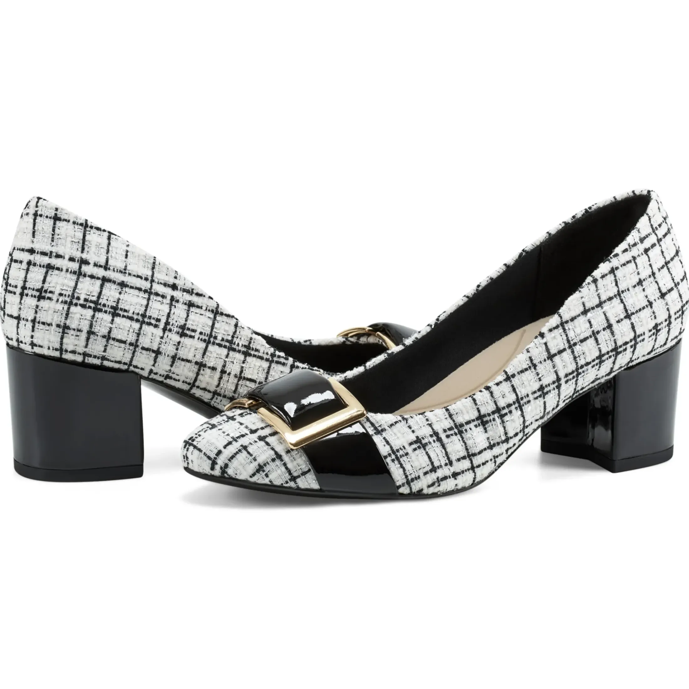 Mid Heels|eFlex>Easy Spirit Cheryl Dress Pumps Ivory Leather