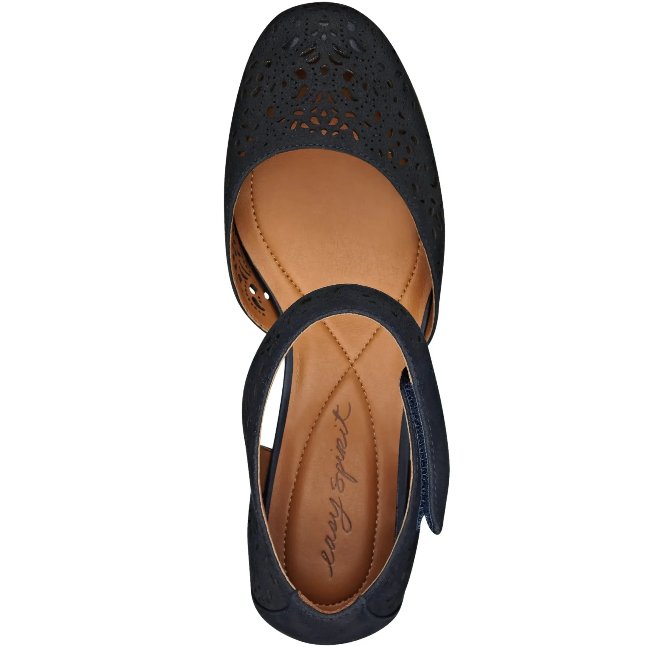 Cindie Mary Jane Heels|Mid Heels>Easy Spirit Cindie Mary Jane Heels Bright Navy