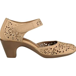 Cindie Mary Jane Heels|Mid Heels>Easy Spirit Cindie Mary Jane Heels Biscuit