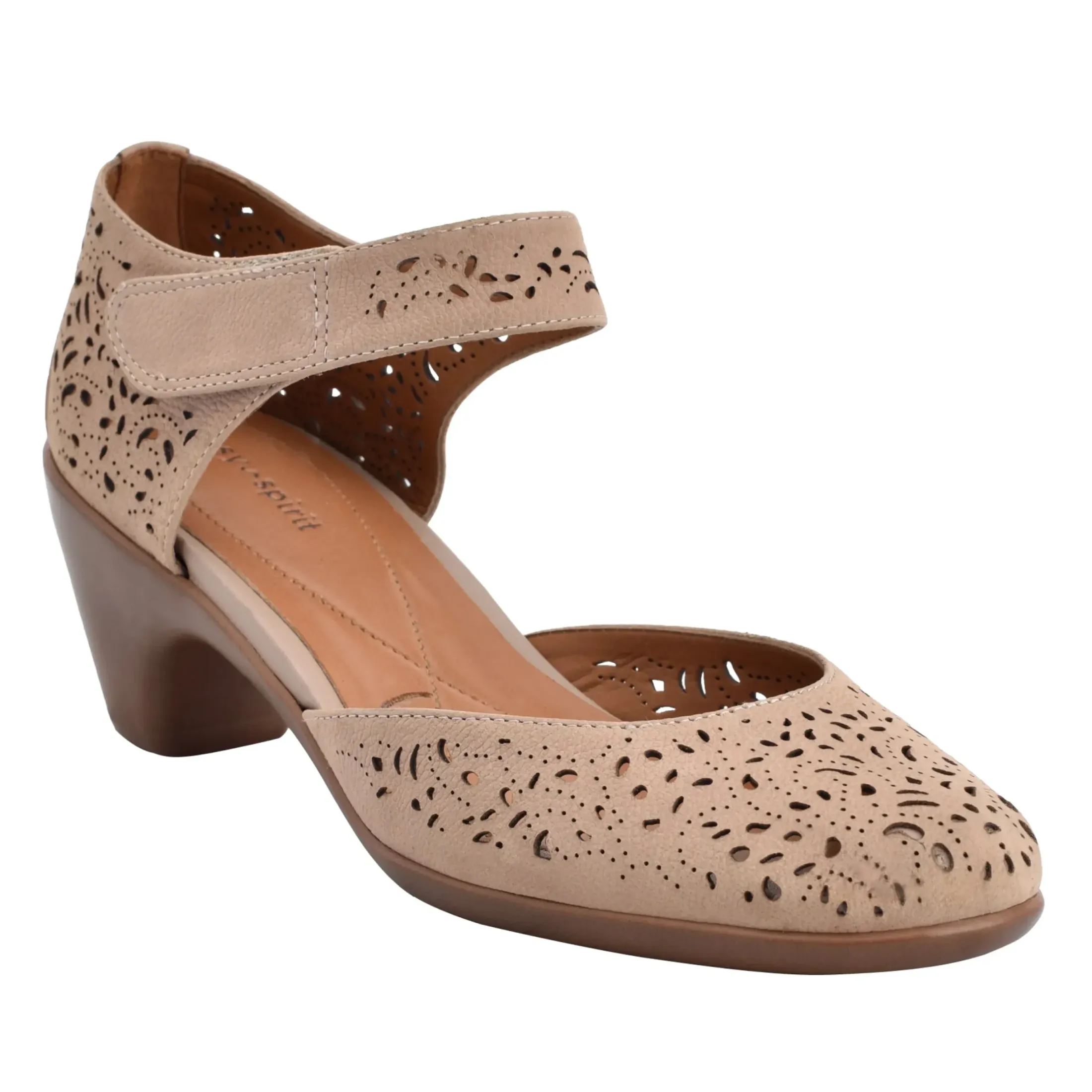 Mid Heels|Cindie Mary Jane Heels>Easy Spirit Cindie Mary Jane Heels Taupe