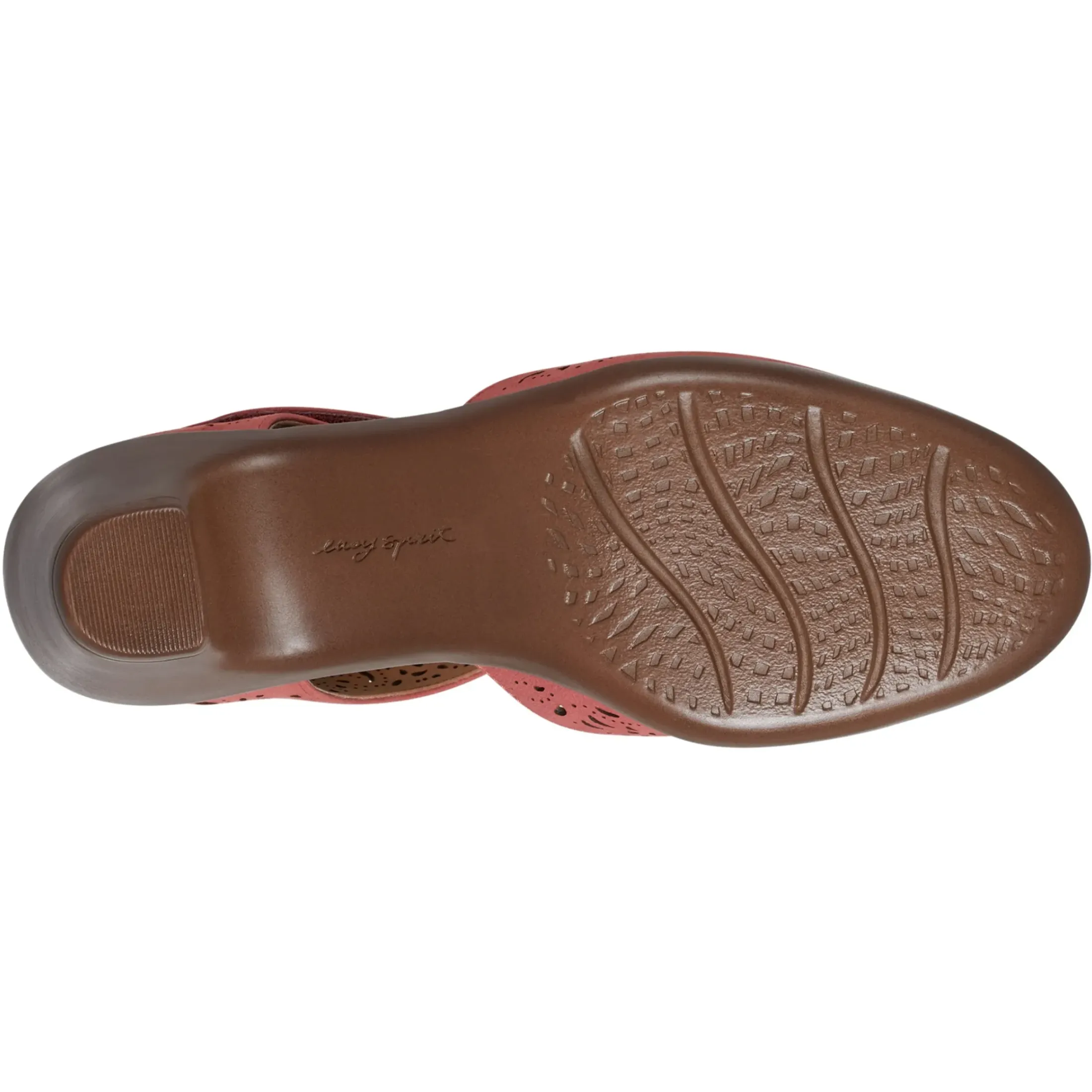 Cindie Mary Jane Heels|Mid Heels>Easy Spirit Cindie Mary Jane Heels Coral Leather Nubuck
