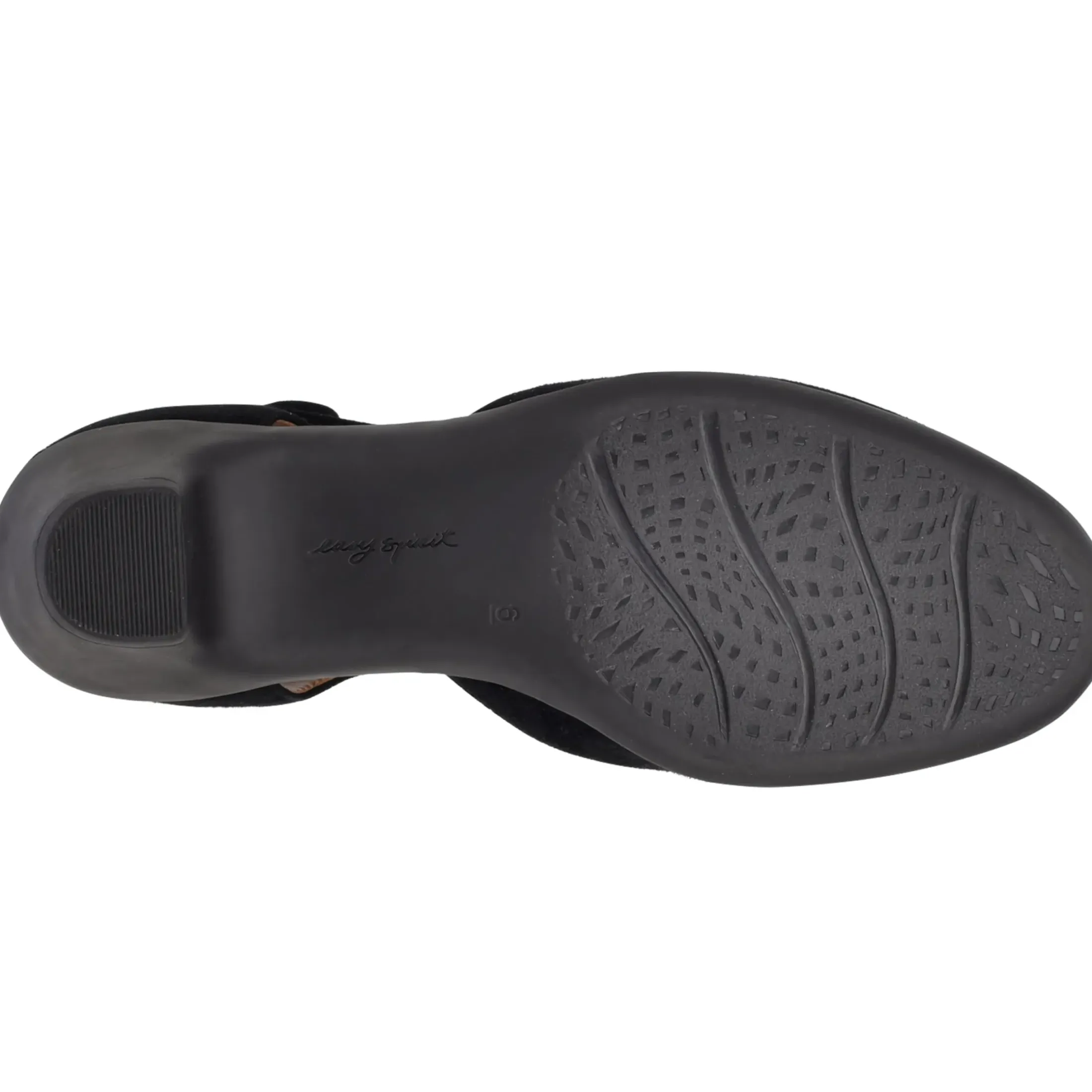 Clarice Mary Jane Heels|Mid Heels>Easy Spirit Clarice Mary Jane Heels Black Suede