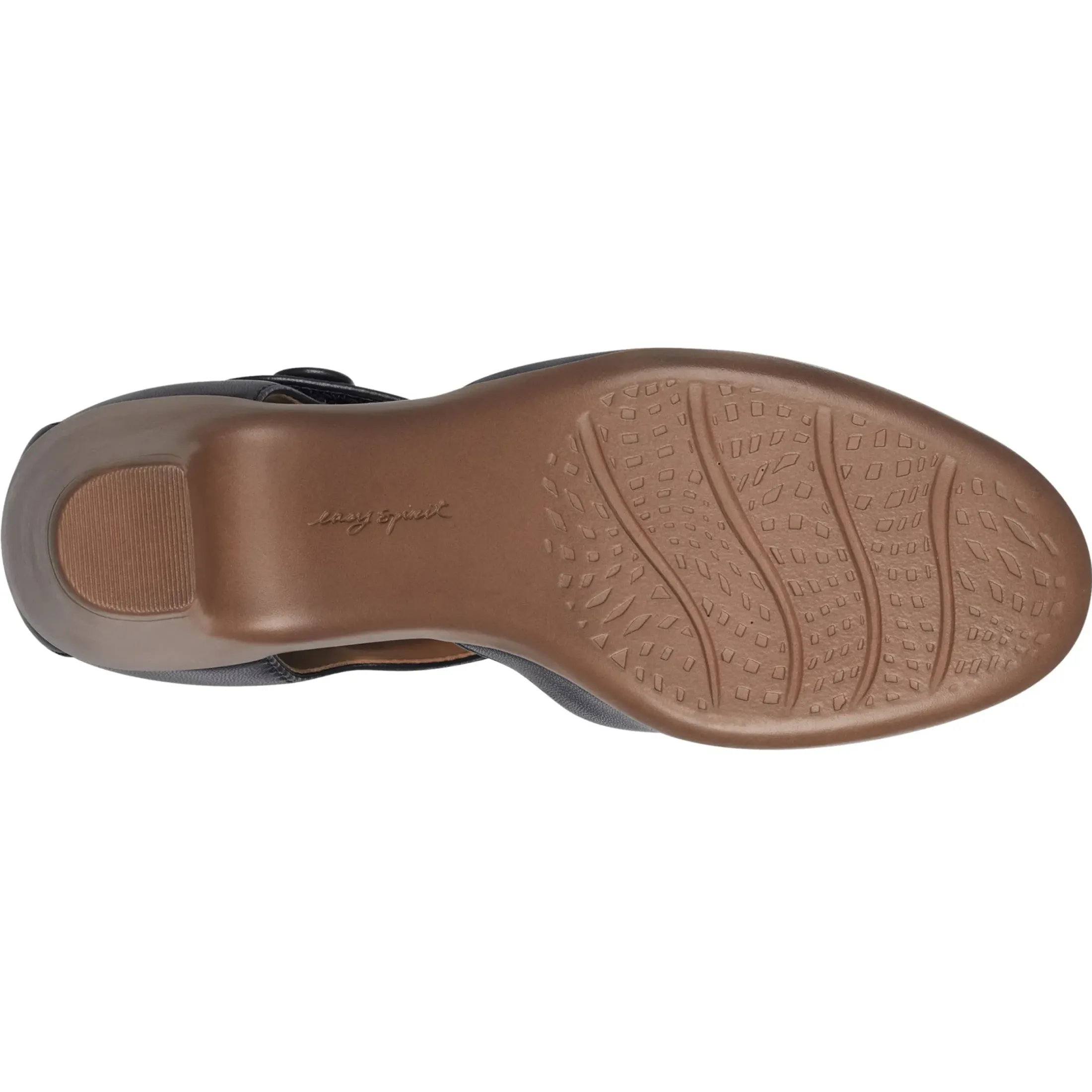 Clarice Mary Jane Heels|Mid Heels>Easy Spirit Clarice Mary Jane Heels Black Leather