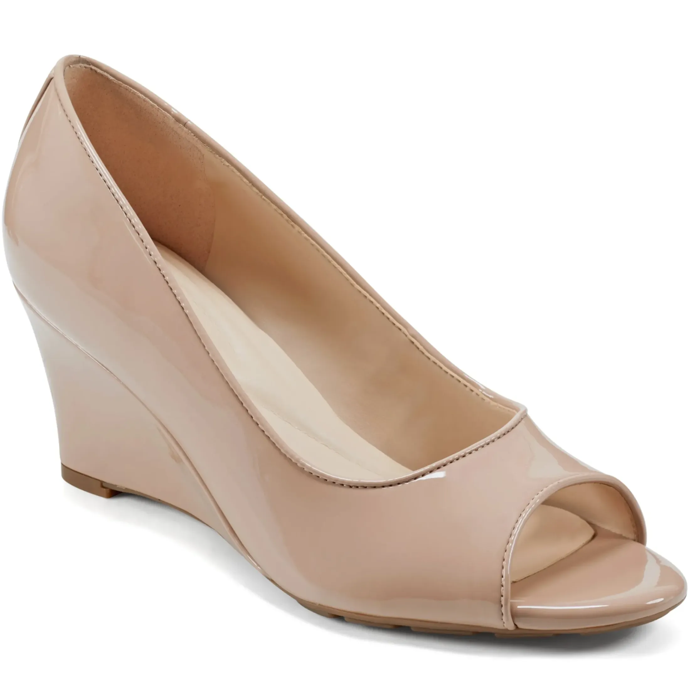 Wedges|Wedges>Easy Spirit Coleen Peep Toe Wedges Natural