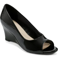 Wedges|Wedges>Easy Spirit Coleen Peep Toe Wedges Black