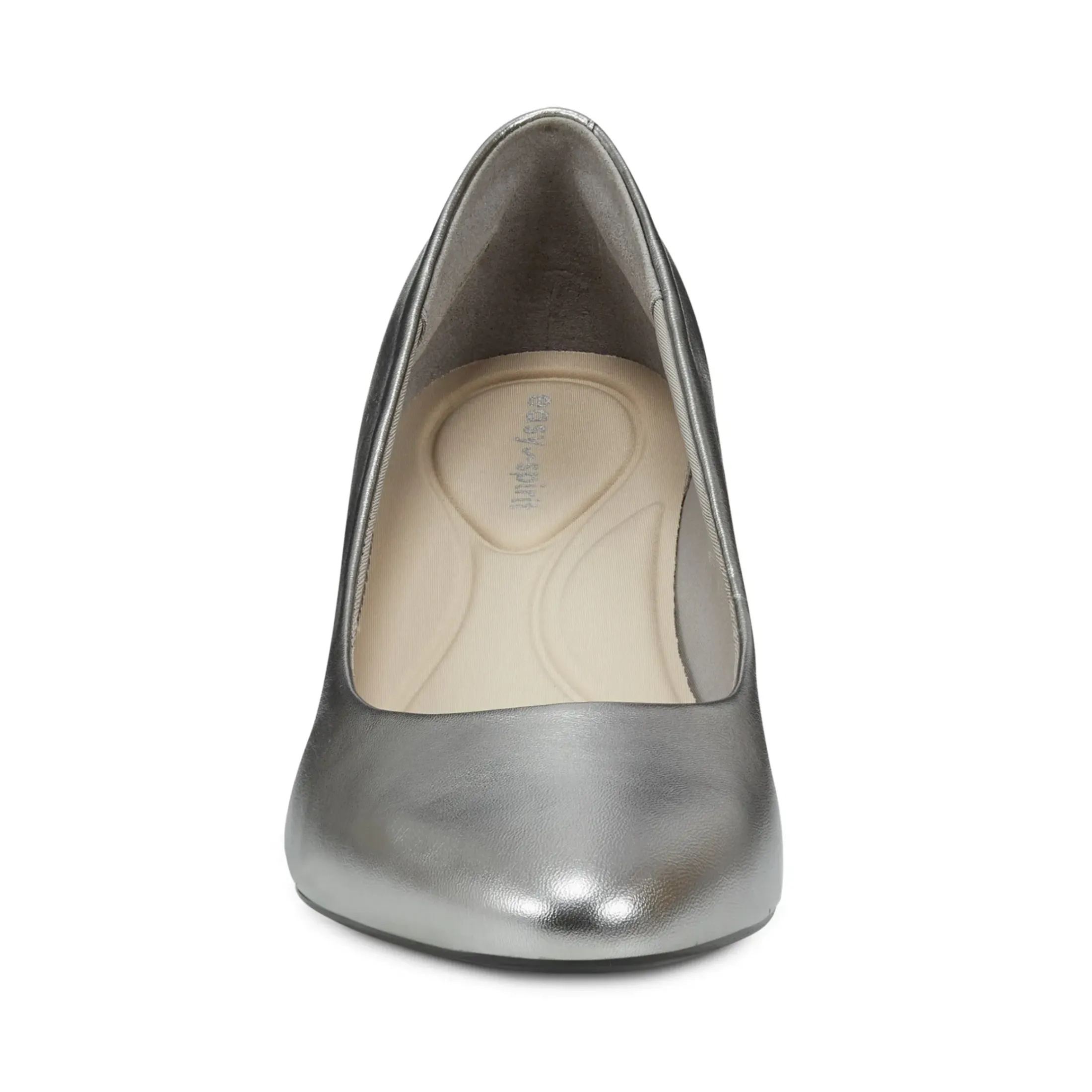 Cosma Pumps|Mid Heels>Easy Spirit Cosma Pumps Pewter Leather