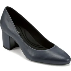 Cosma Pumps|Mid Heels>Easy Spirit Cosma Pumps Navy Leather
