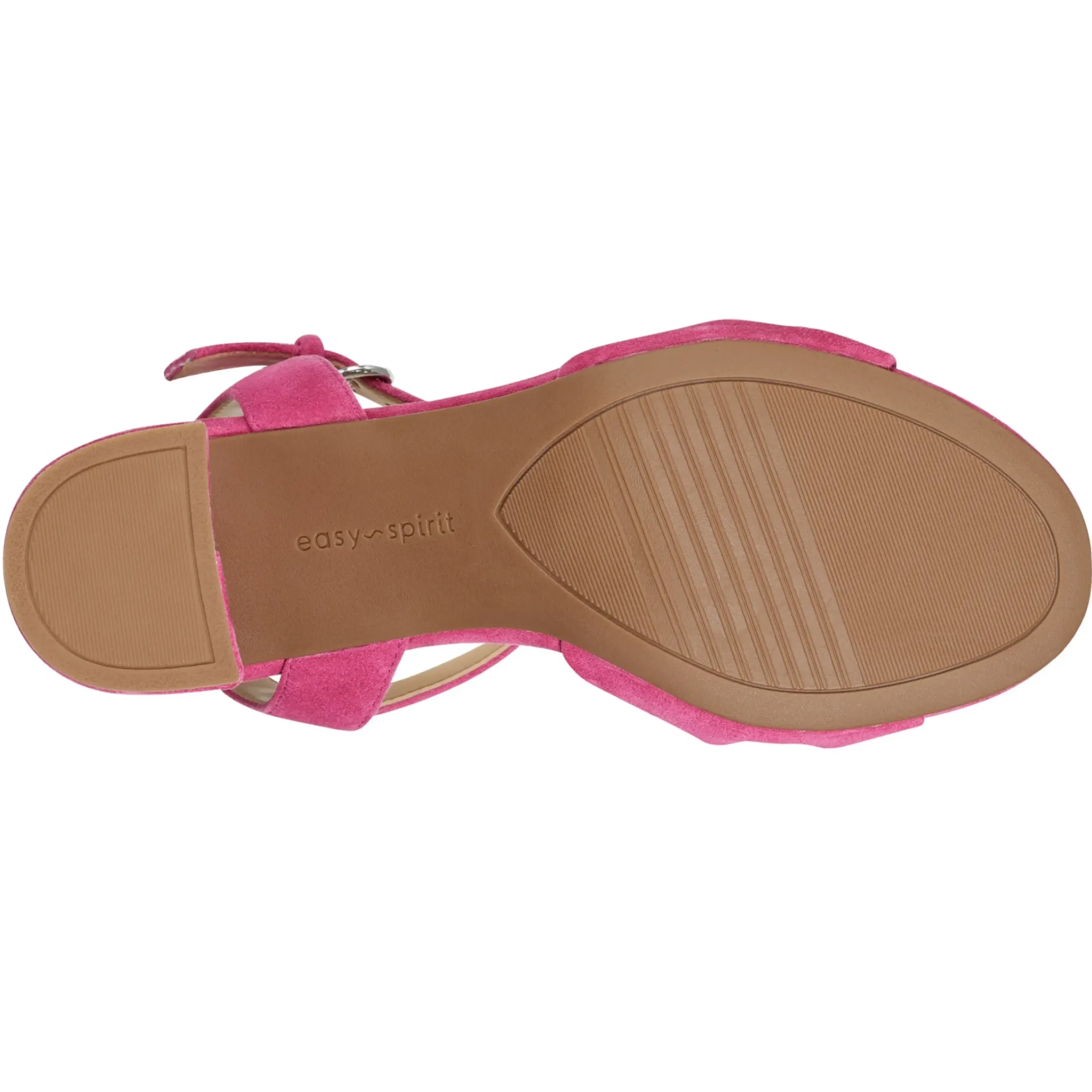eFlex|eFlex>Easy Spirit Danica Heeled Sandals Dark Pink Suede