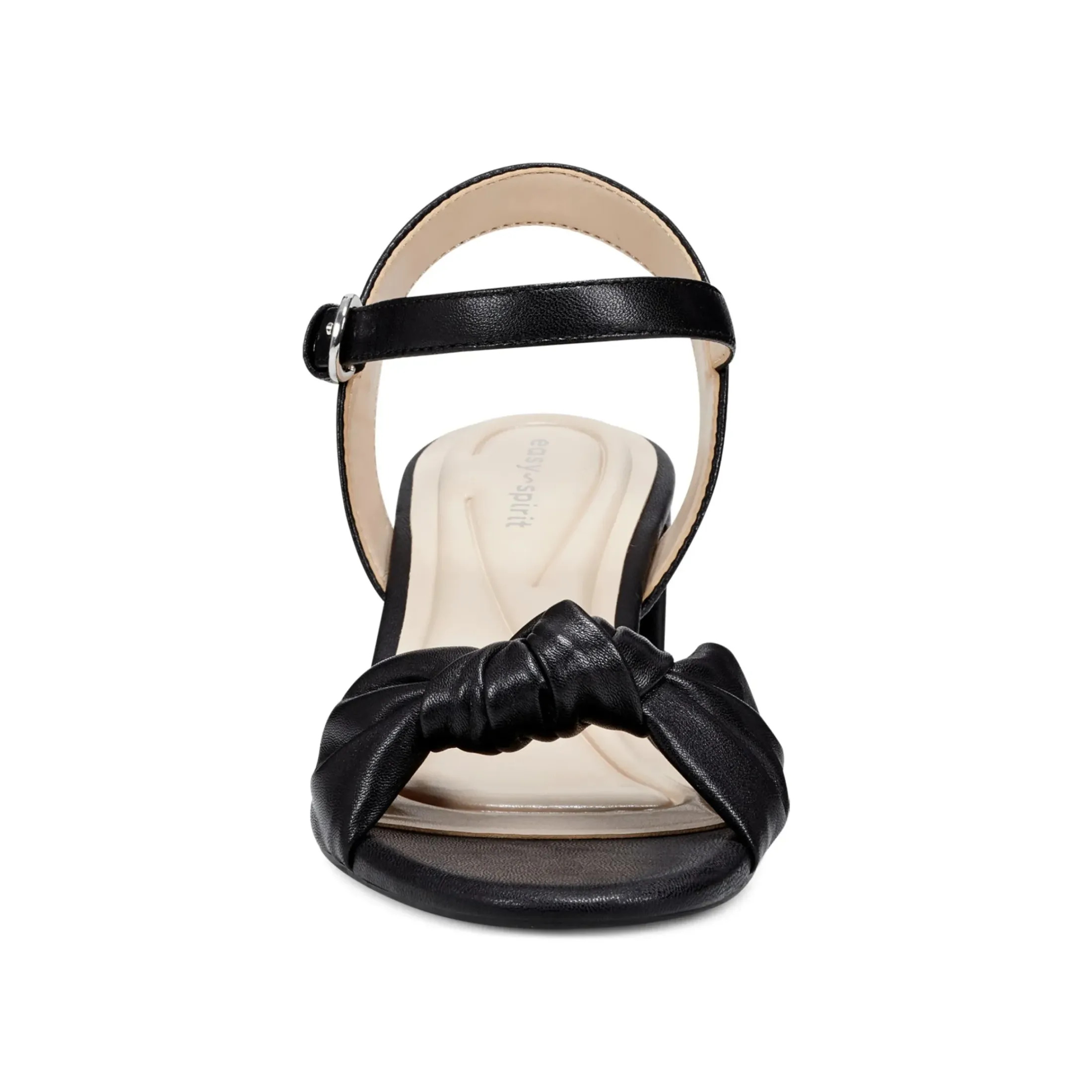 eFlex|eFlex>Easy Spirit Danica Heeled Sandals Black Leather