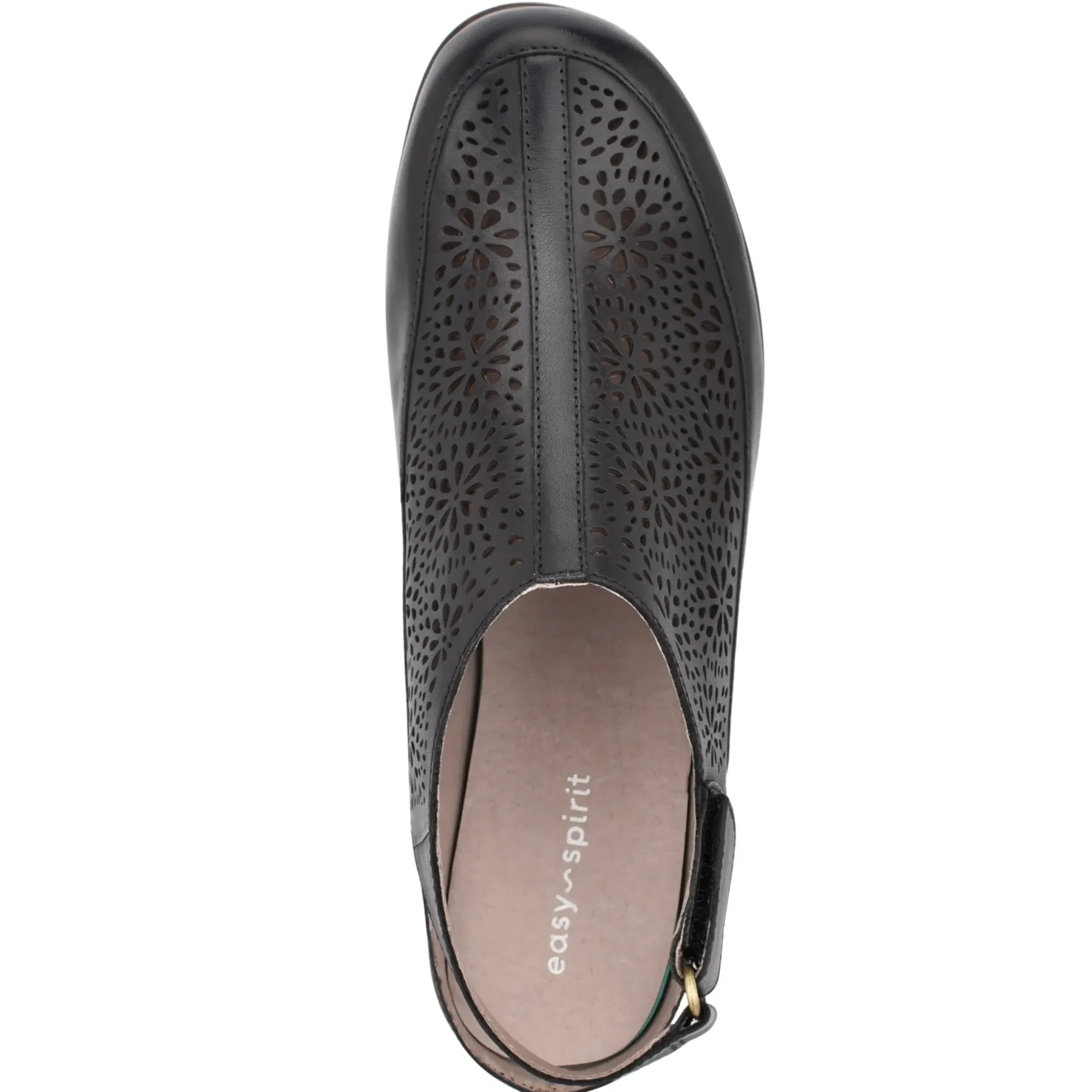 Mules|Mules>Easy Spirit Dawn Casual Slingback Shoes Black Leather