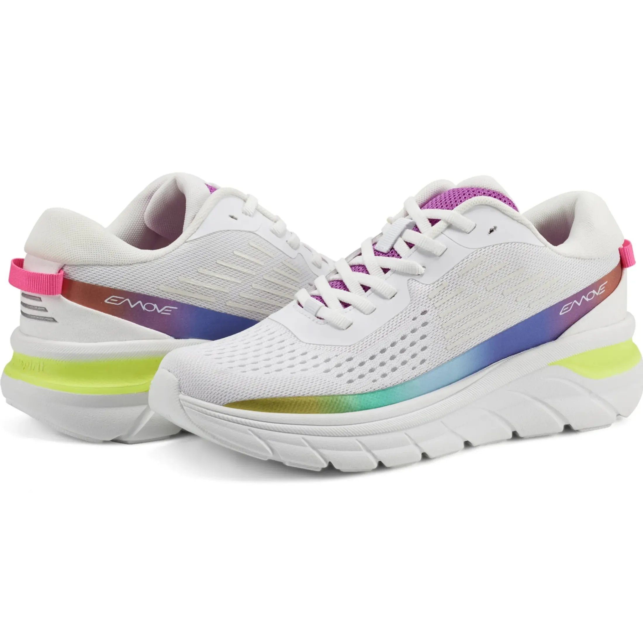 eMove|Mel Walking Shoes>Easy Spirit Denise Austin Mel EMOVE Walking Shoes White/Rainbow