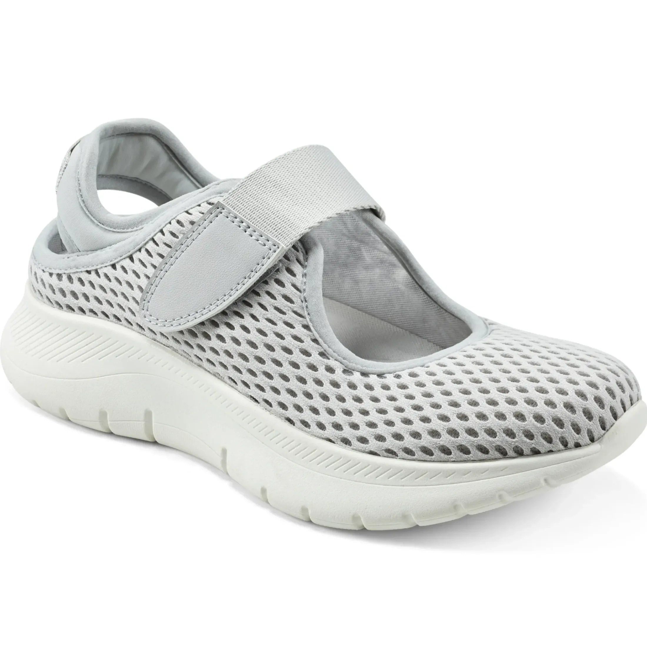 Slip Ons|Slip Ons>Easy Spirit Denise Austin Pheba Casual Mary Janes Grey Mesh
