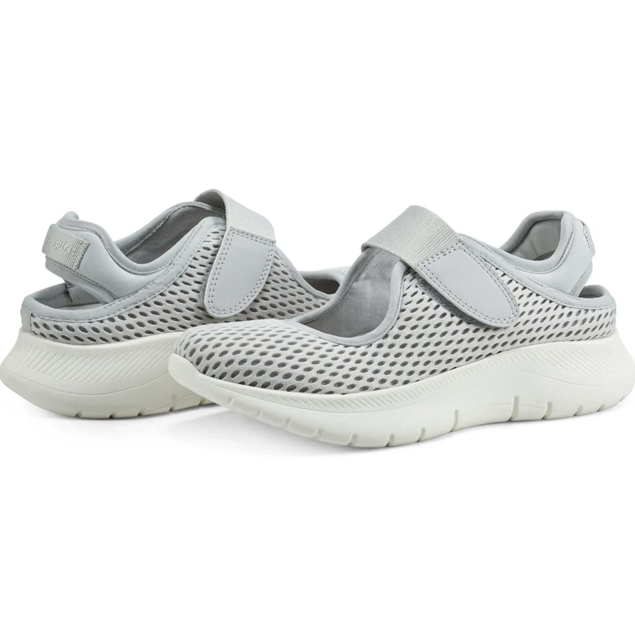 Slip Ons|Slip Ons>Easy Spirit Denise Austin Pheba Casual Mary Janes Grey Mesh