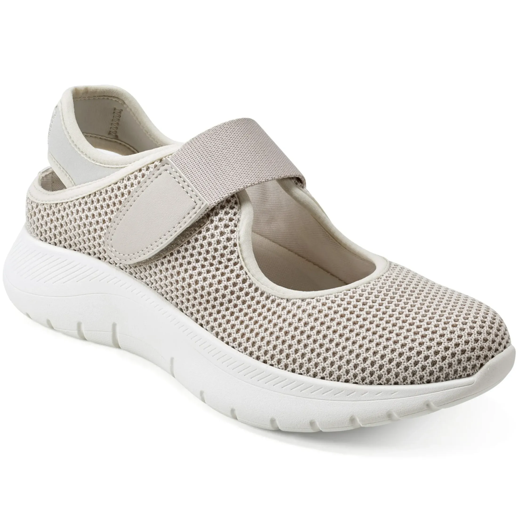 Slip Ons|Slip Ons>Easy Spirit Denise Austin Pheba Casual Mary Janes Silver Metallic Knit