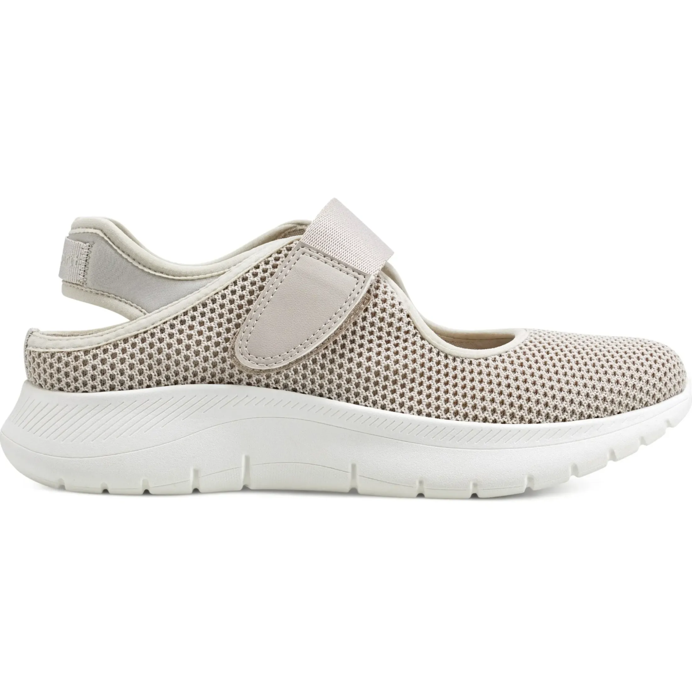 Slip Ons|Slip Ons>Easy Spirit Denise Austin Pheba Casual Mary Janes Silver Metallic Knit