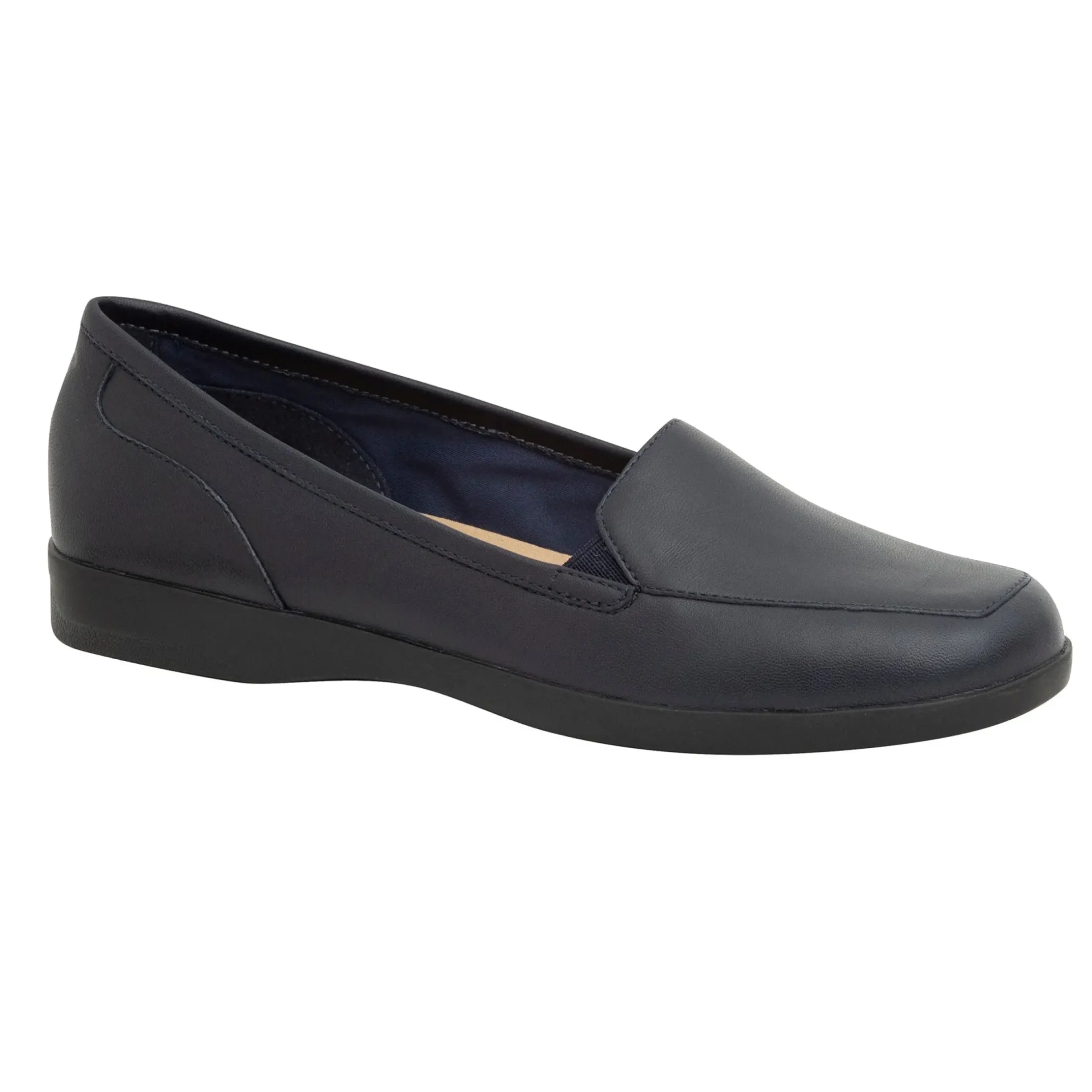 Flats|Flats>Easy Spirit Devitt Casual Flats Dark Blue Leather
