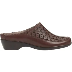 Mules|Mules>Easy Spirit Dusk Mule Clogs Brown Leather