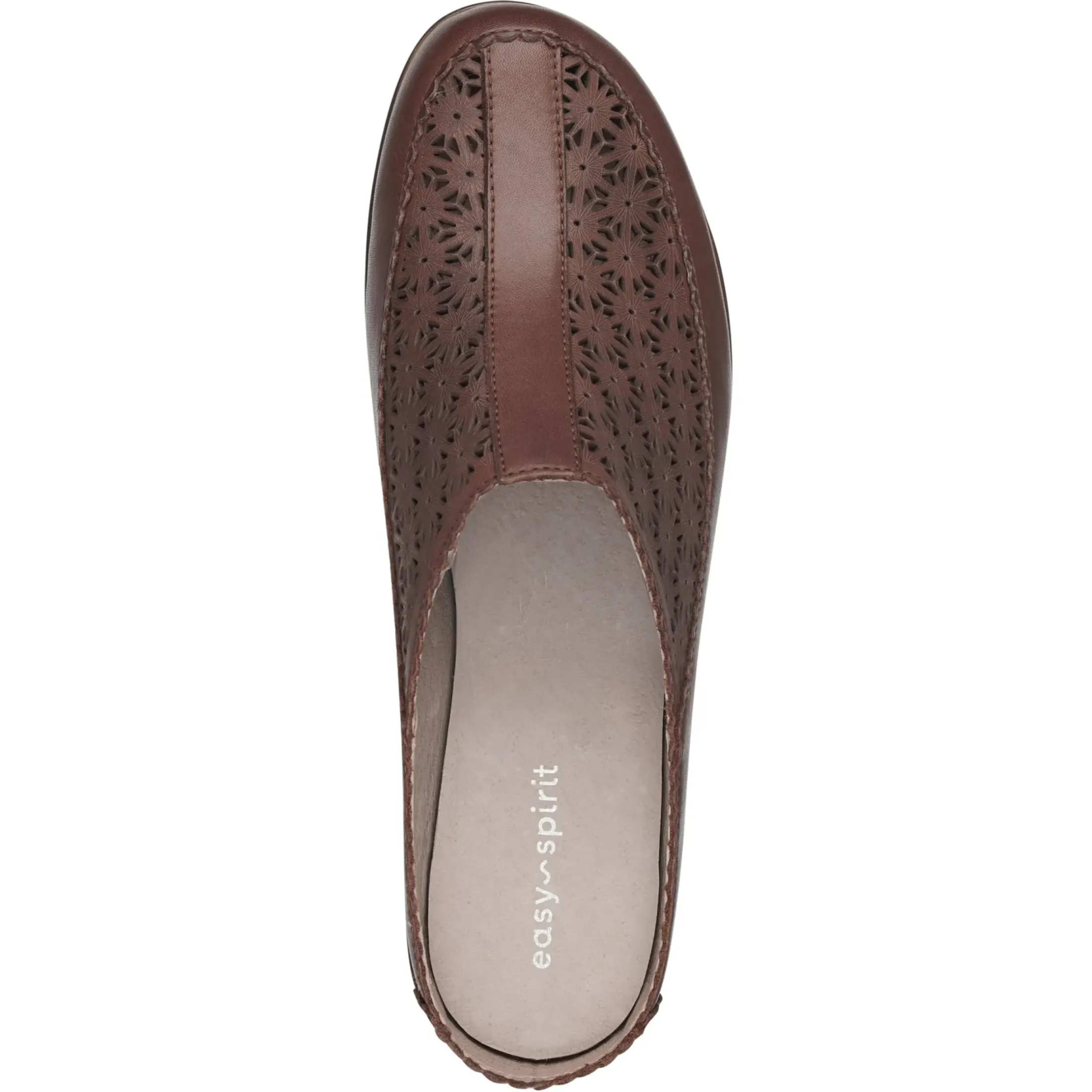 Mules|Mules>Easy Spirit Dusk Mule Clogs Brown Leather