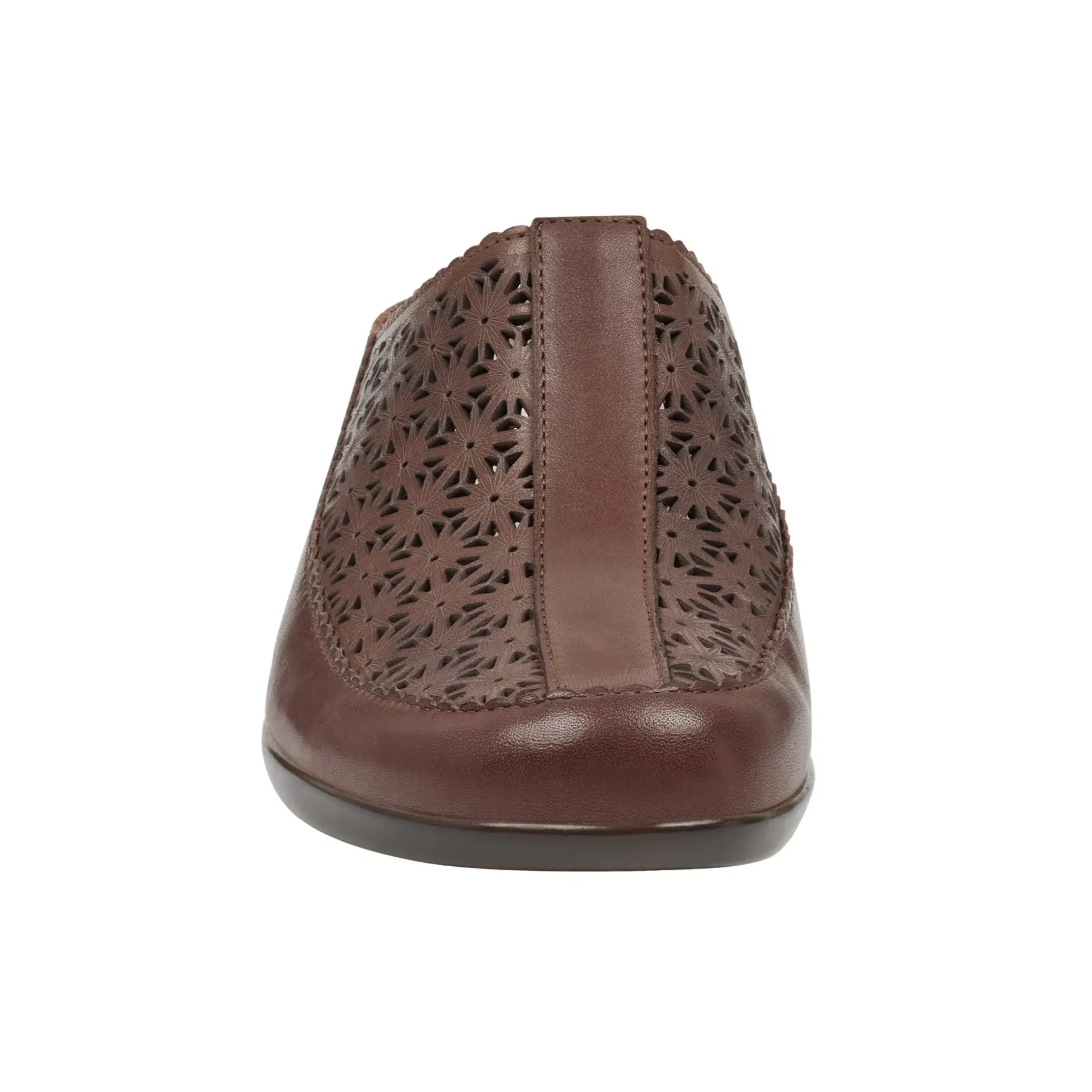 Mules|Mules>Easy Spirit Dusk Mule Clogs Brown Leather
