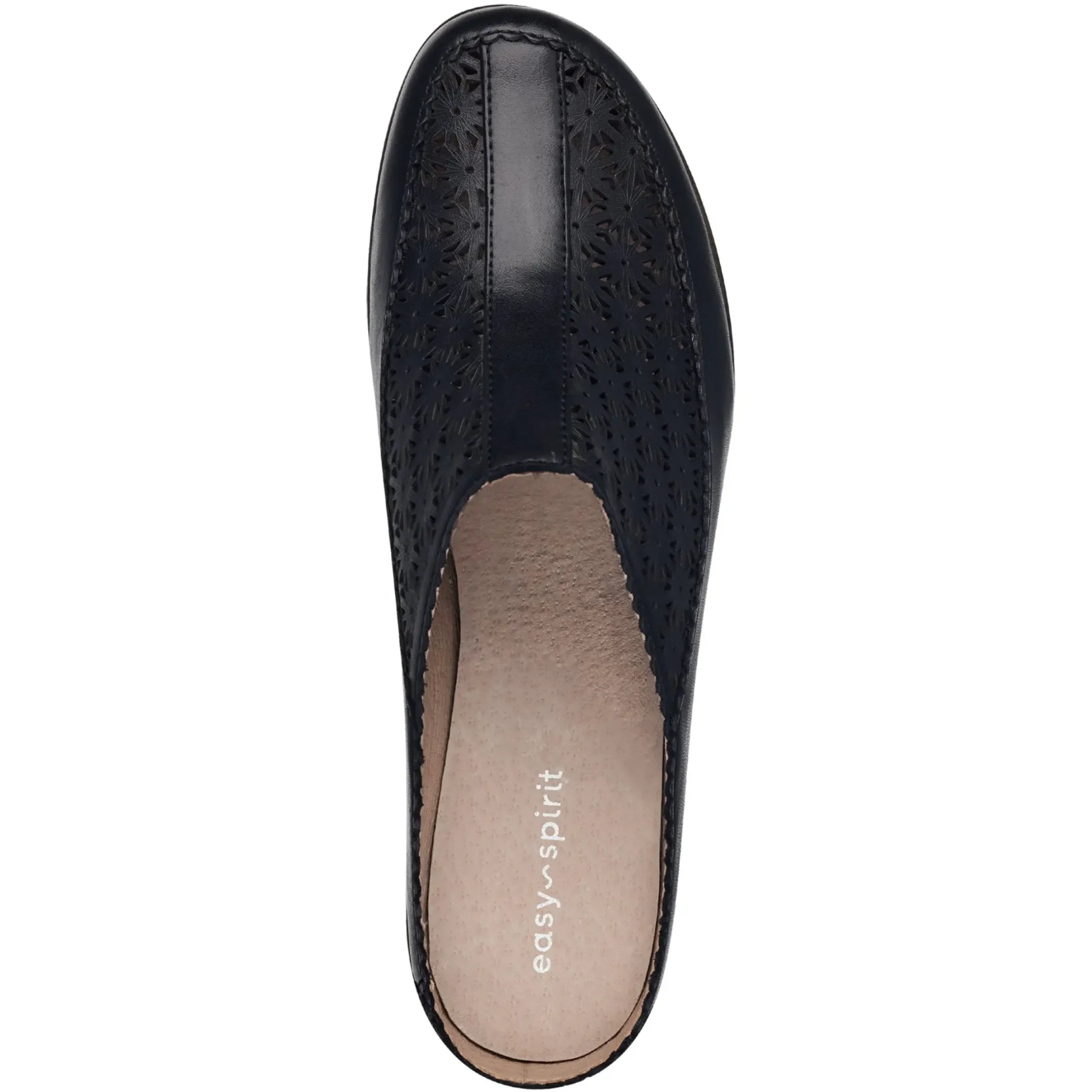 Mules|Mules>Easy Spirit Dusk Mule Clogs Black Leather