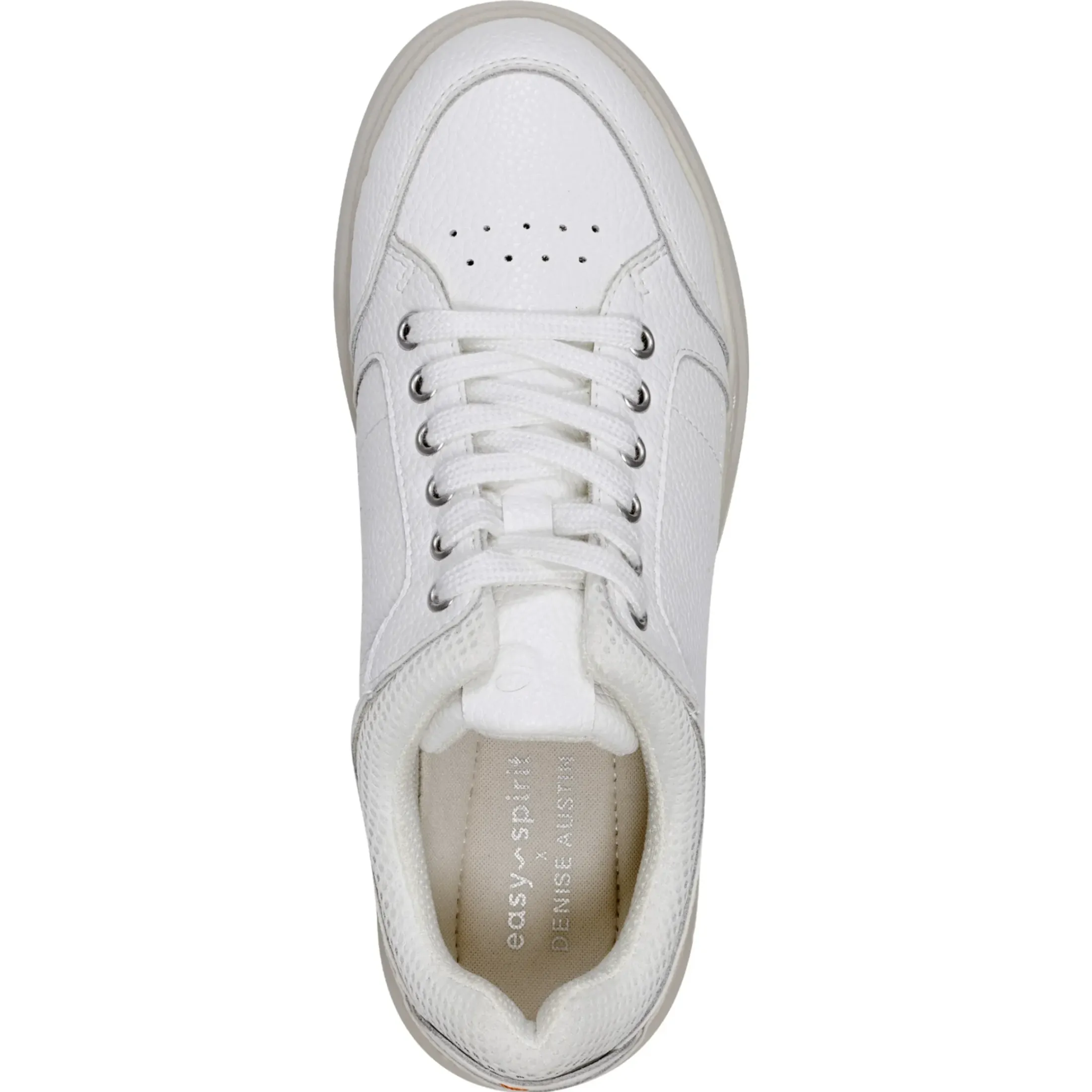 Sneakers|Sneakers>Easy Spirit x Denise Austin Dilli Lace-up Court Sneakers White Leather Neutral