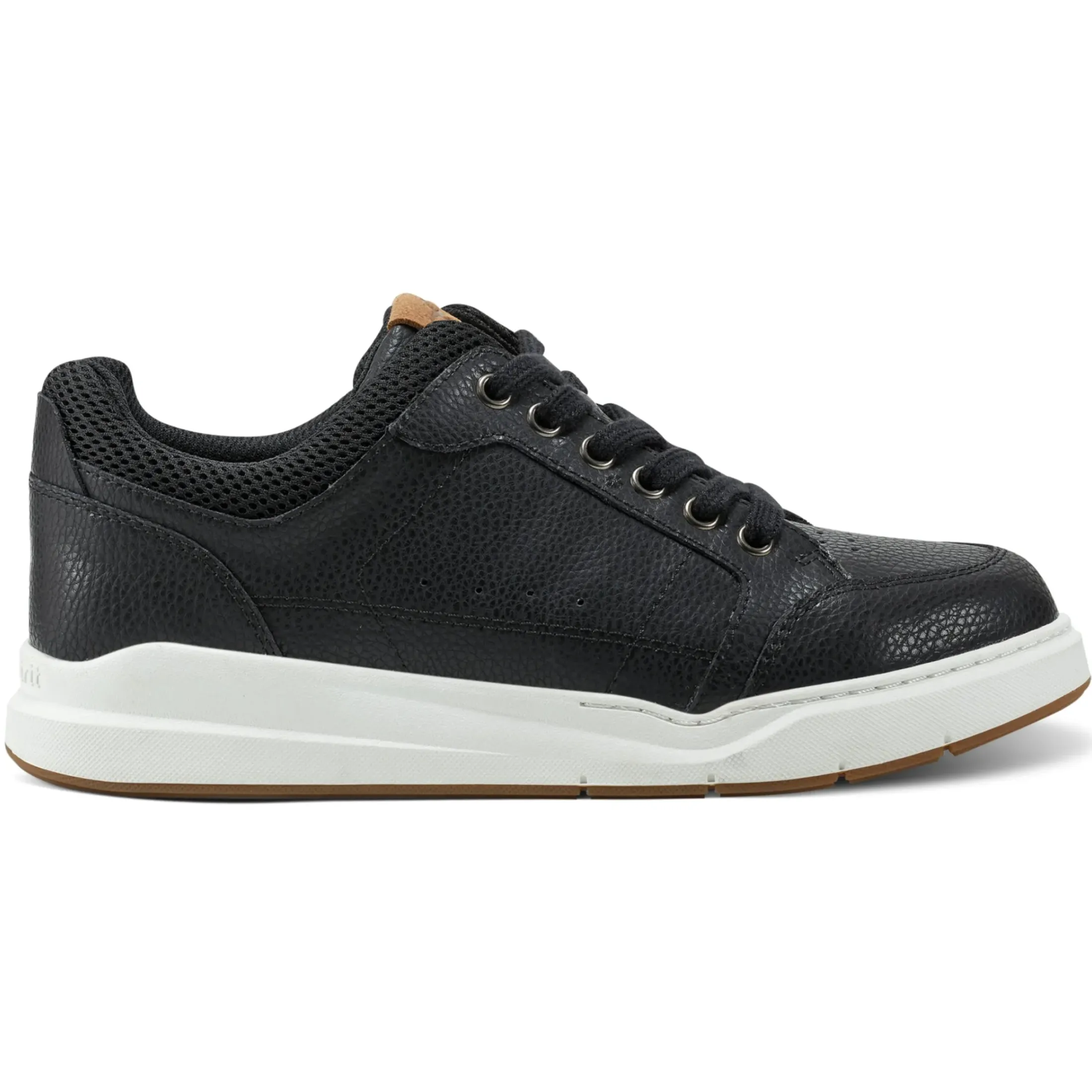 Sneakers|Sneakers>Easy Spirit x Denise Austin Dilli Lace-up Court Sneakers Black Leather