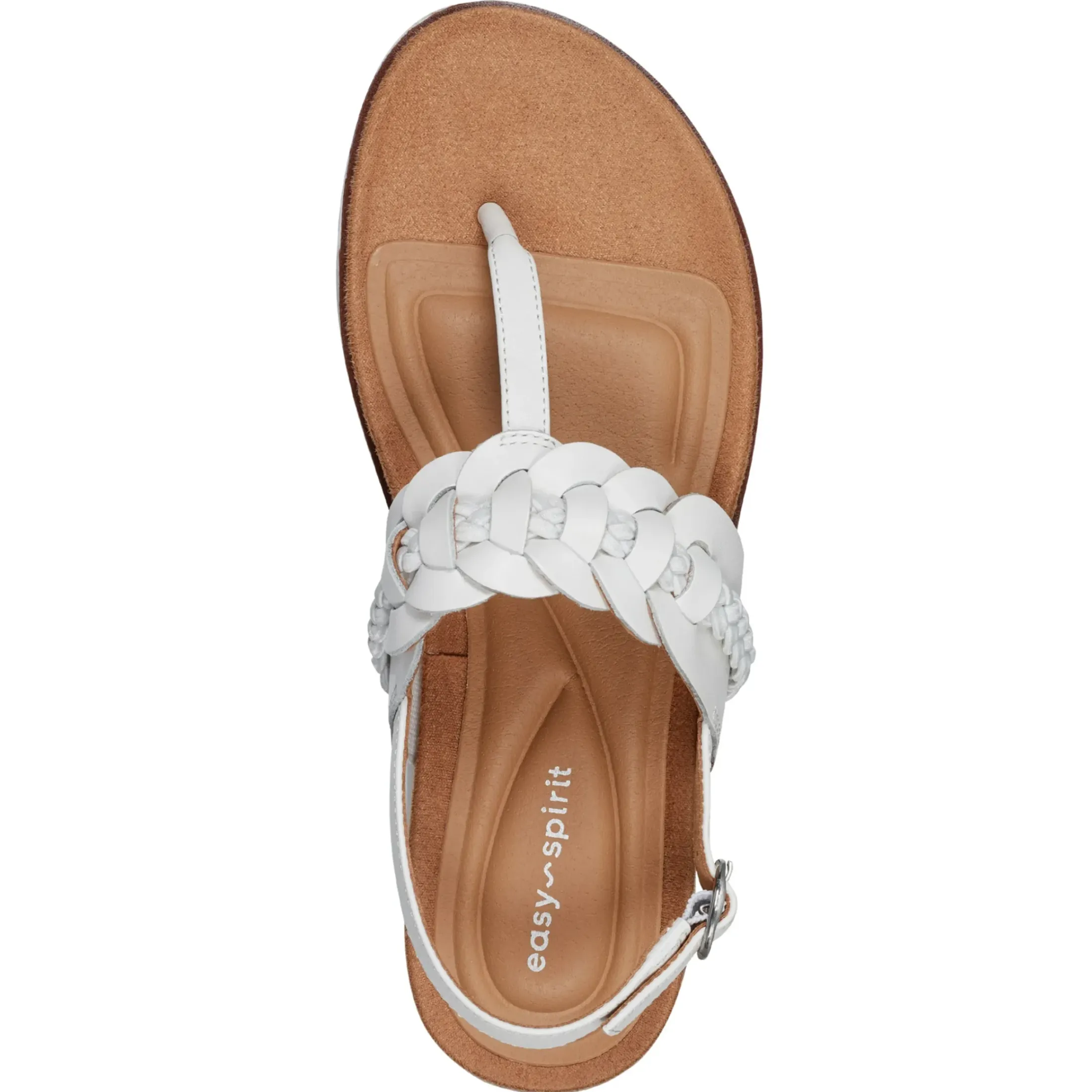 Casual|Flats>Easy Spirit Elaine Flat Sandals White
