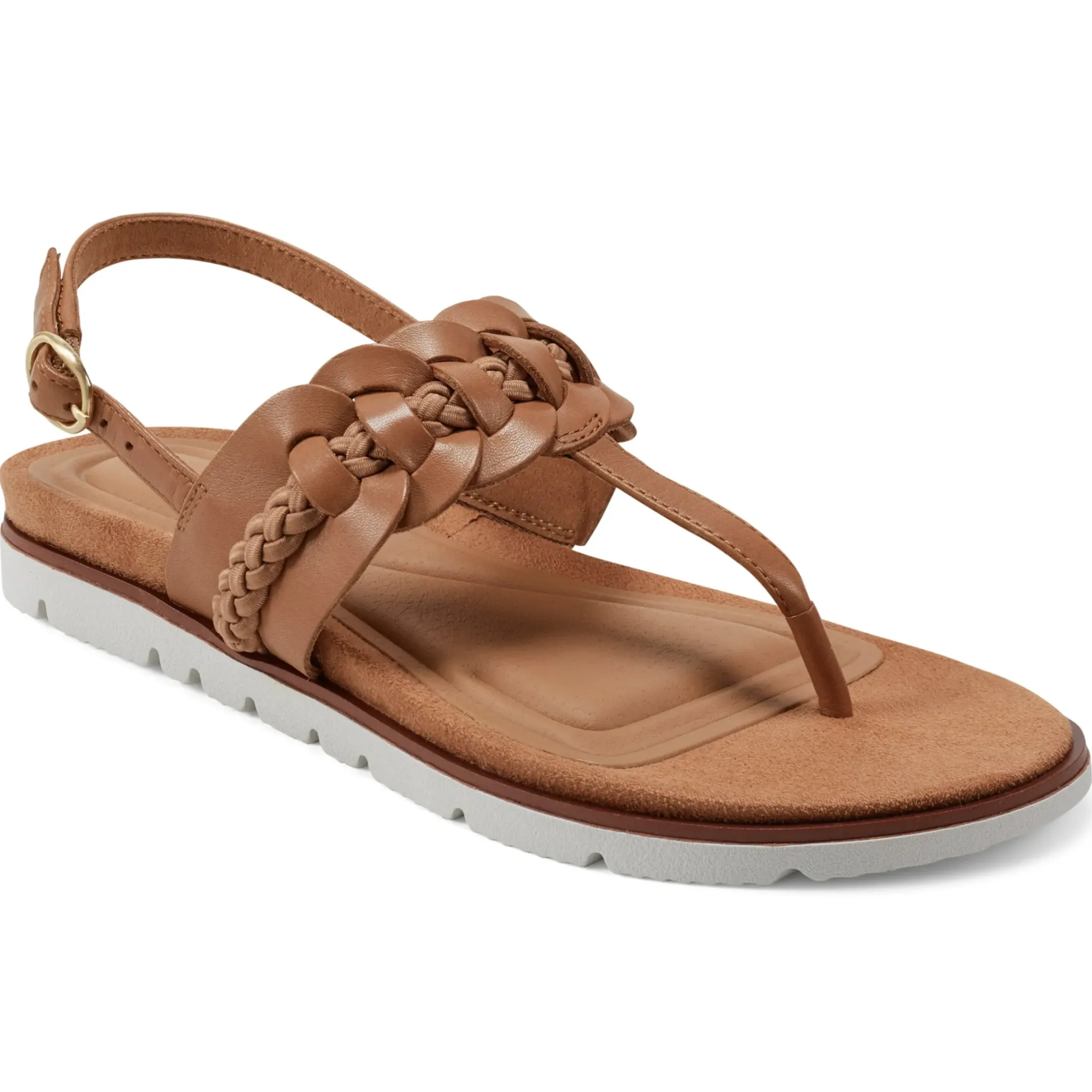 Casual|Flats>Easy Spirit Elaine Flat Sandals Almond Brown