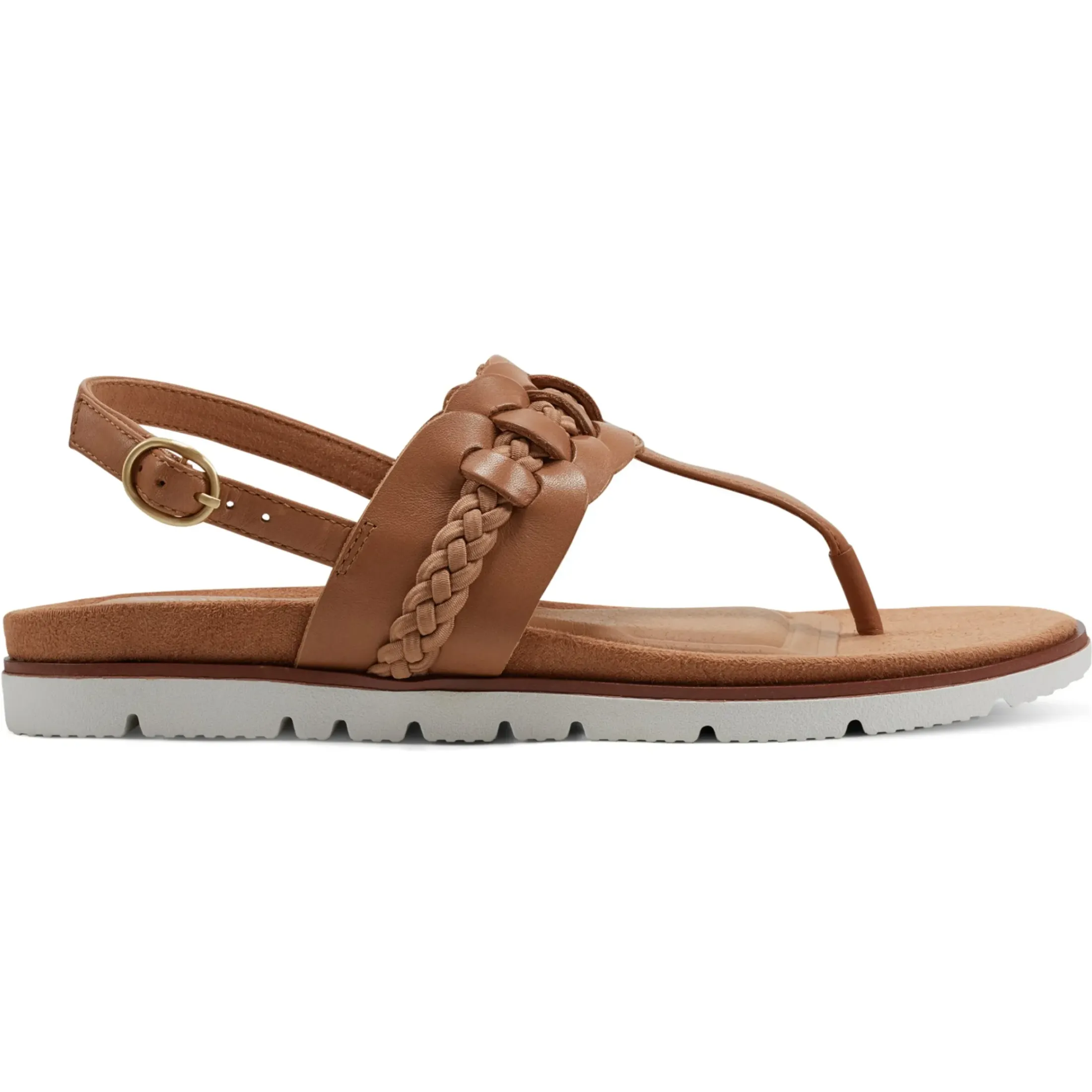 Casual|Flats>Easy Spirit Elaine Flat Sandals Almond Brown