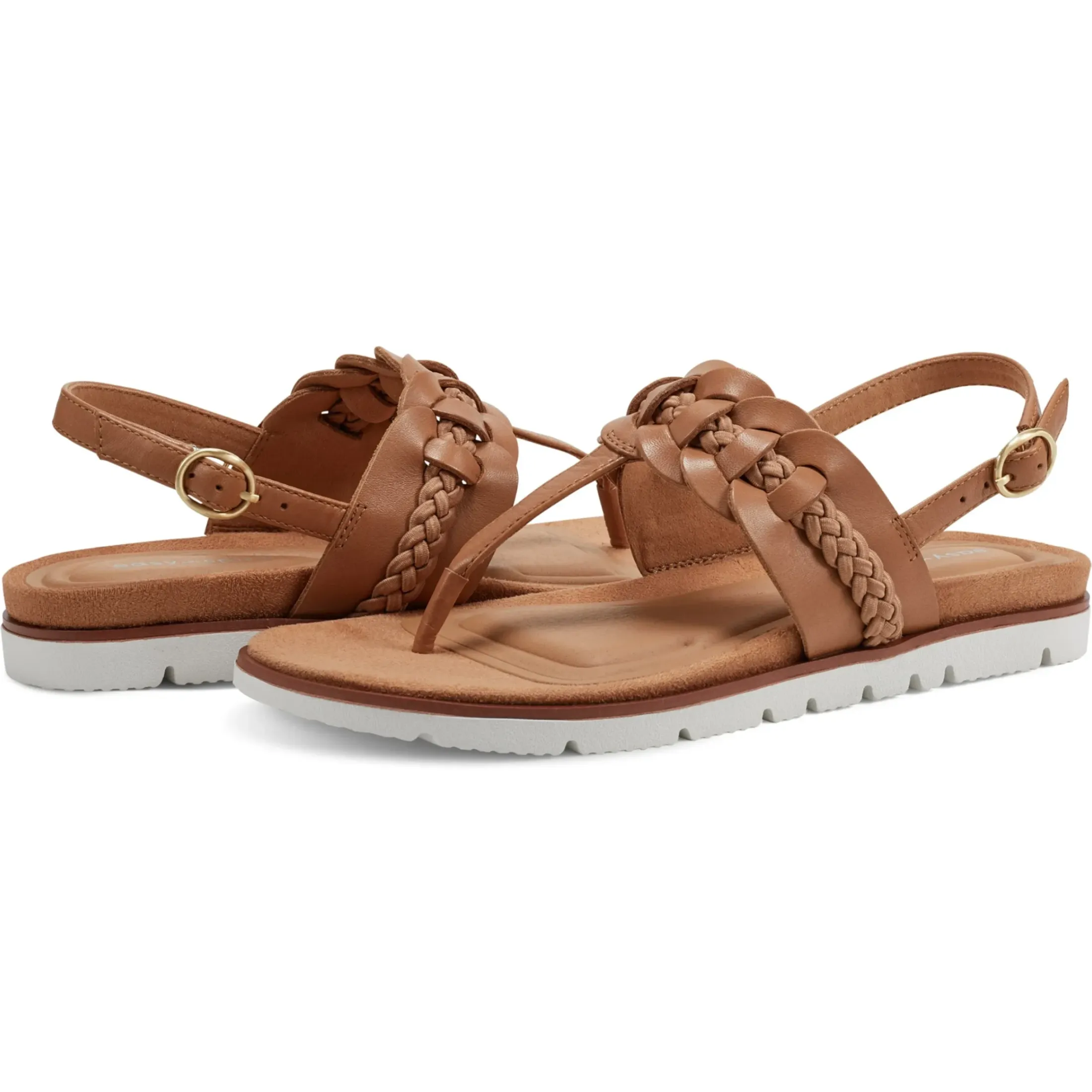 Casual|Flats>Easy Spirit Elaine Flat Sandals Almond Brown