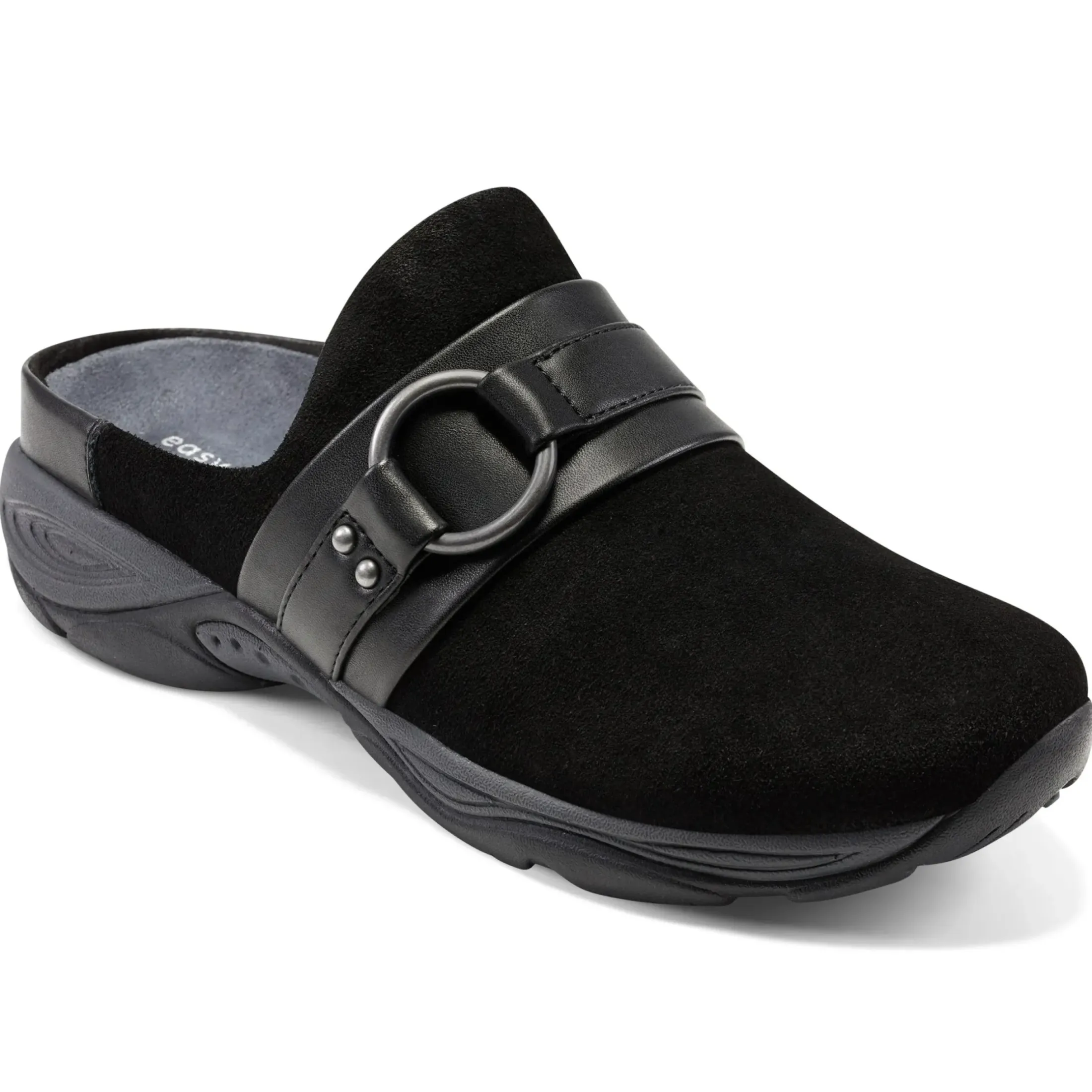 Explore24|Explore24>Easy Spirit Eleena Clogs Black Suede