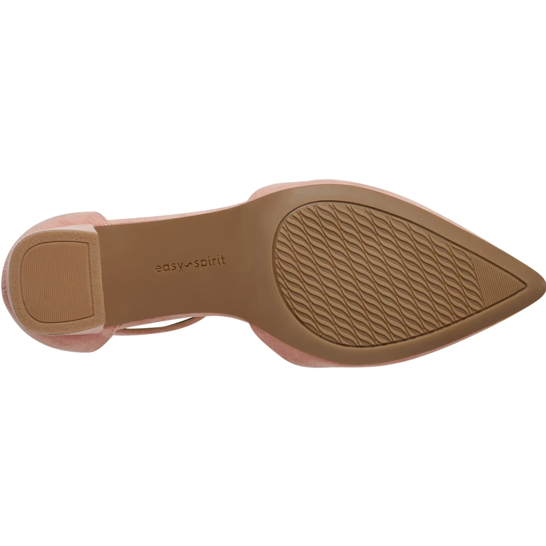 eFlex|eFlex>Easy Spirit Emila Ankle Strap Pumps Coral Suede