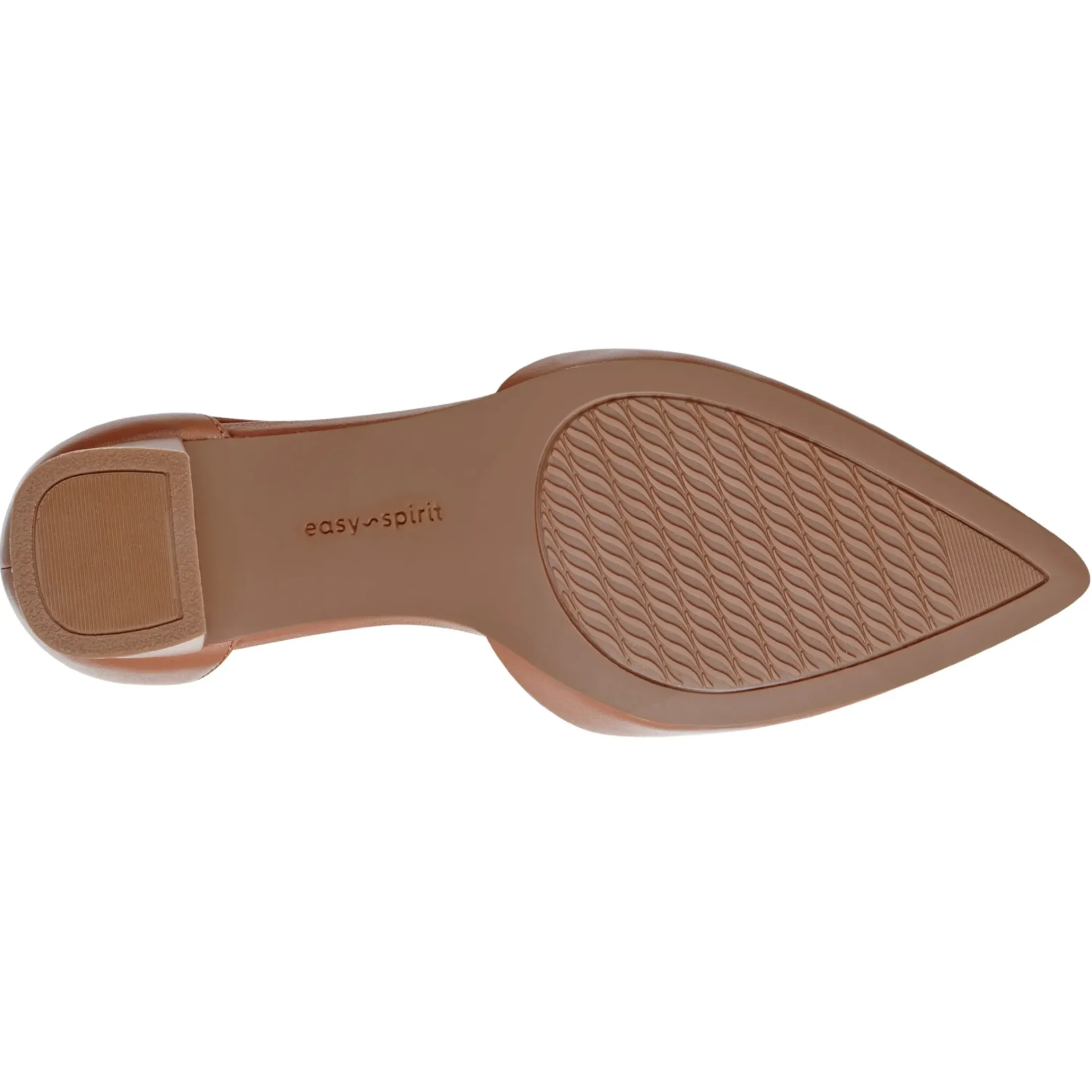 eFlex|eFlex>Easy Spirit Emila Ankle Strap Pumps Brown Leather