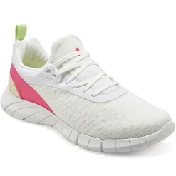Sneakers|Sneakers>Easy Spirit Fazer Lace Up Sneakers White/Pink Knit