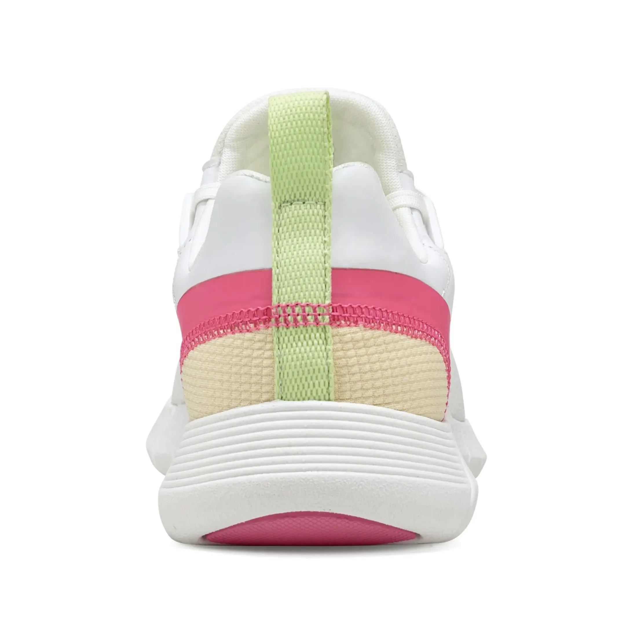 Sneakers|Sneakers>Easy Spirit Fazer Lace Up Sneakers White/Pink Knit