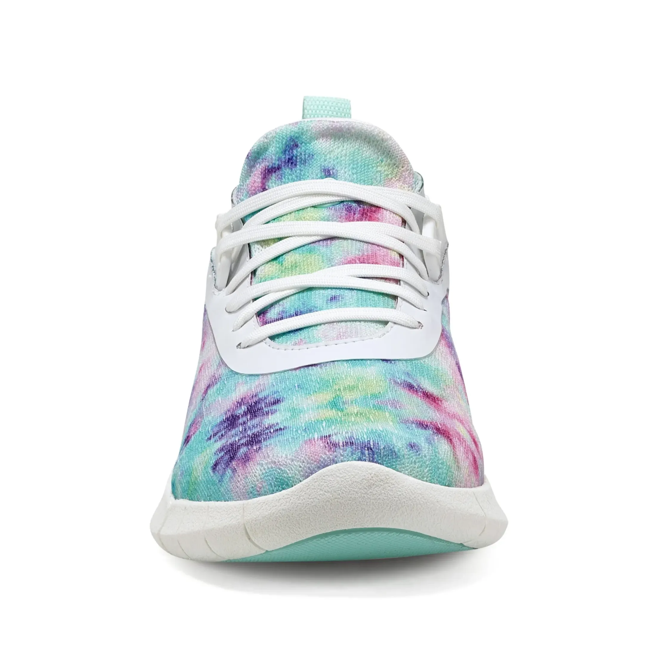 Sneakers|Sneakers>Easy Spirit Fazer Lace Up Sneakers Pink/Blue Tie Dye Knit