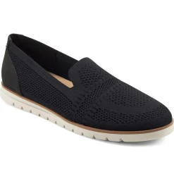 Slip Ons|Slip Ons>Easy Spirit Ferris Eco Slip On Flats Black Recycled Knit
