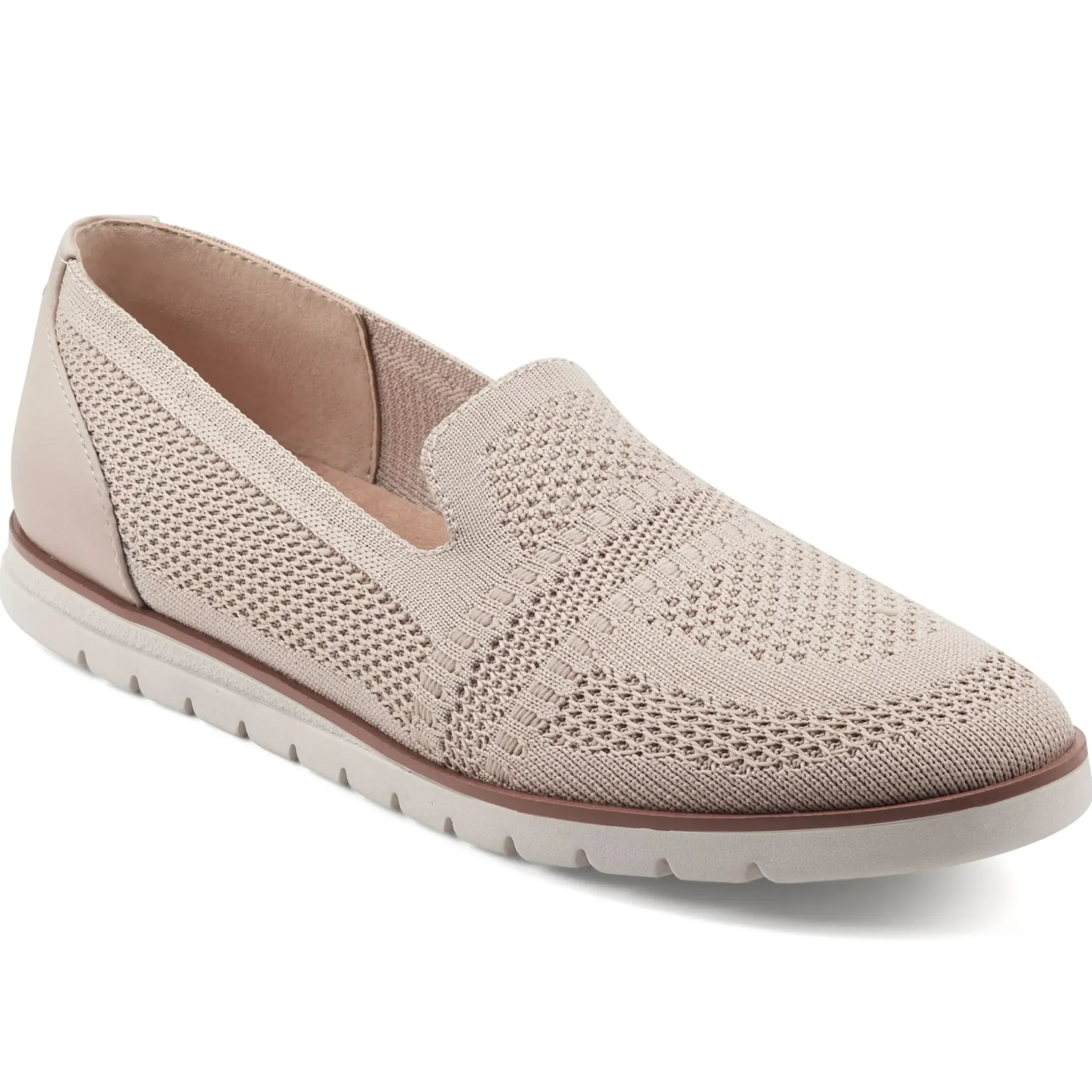 Loafers|Loafers>Easy Spirit Ferris Eco Slip On Flats Natural Recycled Knit