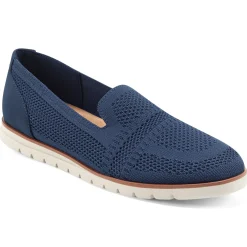 Loafers|Loafers>Easy Spirit Ferris Eco Slip On Flats Navy Recycled Knit