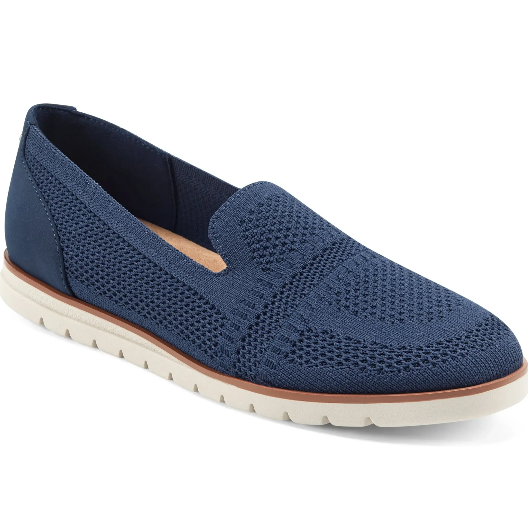 Loafers|Loafers>Easy Spirit Ferris Eco Slip On Flats Navy Recycled Knit