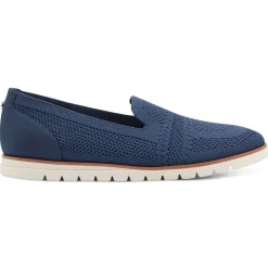 Loafers|Loafers>Easy Spirit Ferris Eco Slip On Flats Navy Recycled Knit