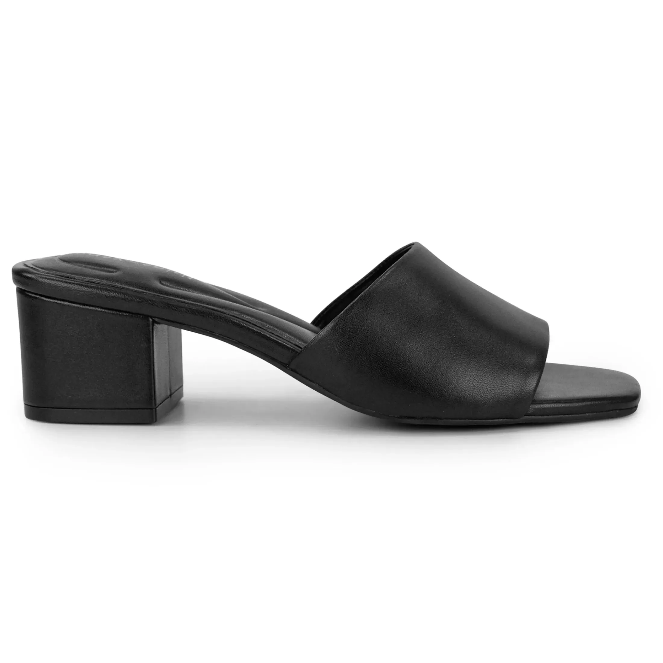 Dress|Sandals>Easy Spirit Fiora Block Heel Slide Sandals Black Leather