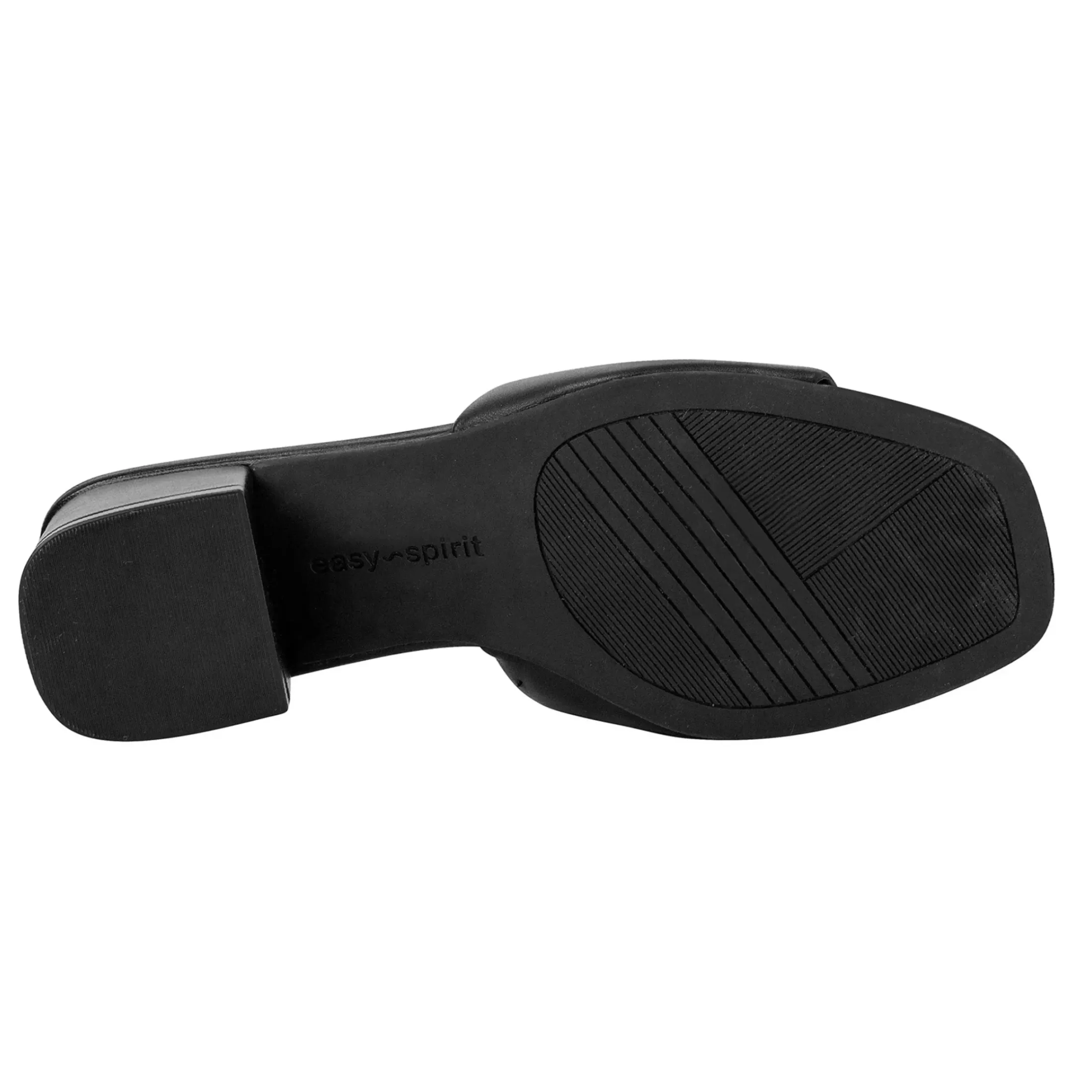 Dress|Sandals>Easy Spirit Fiora Block Heel Slide Sandals Black Leather