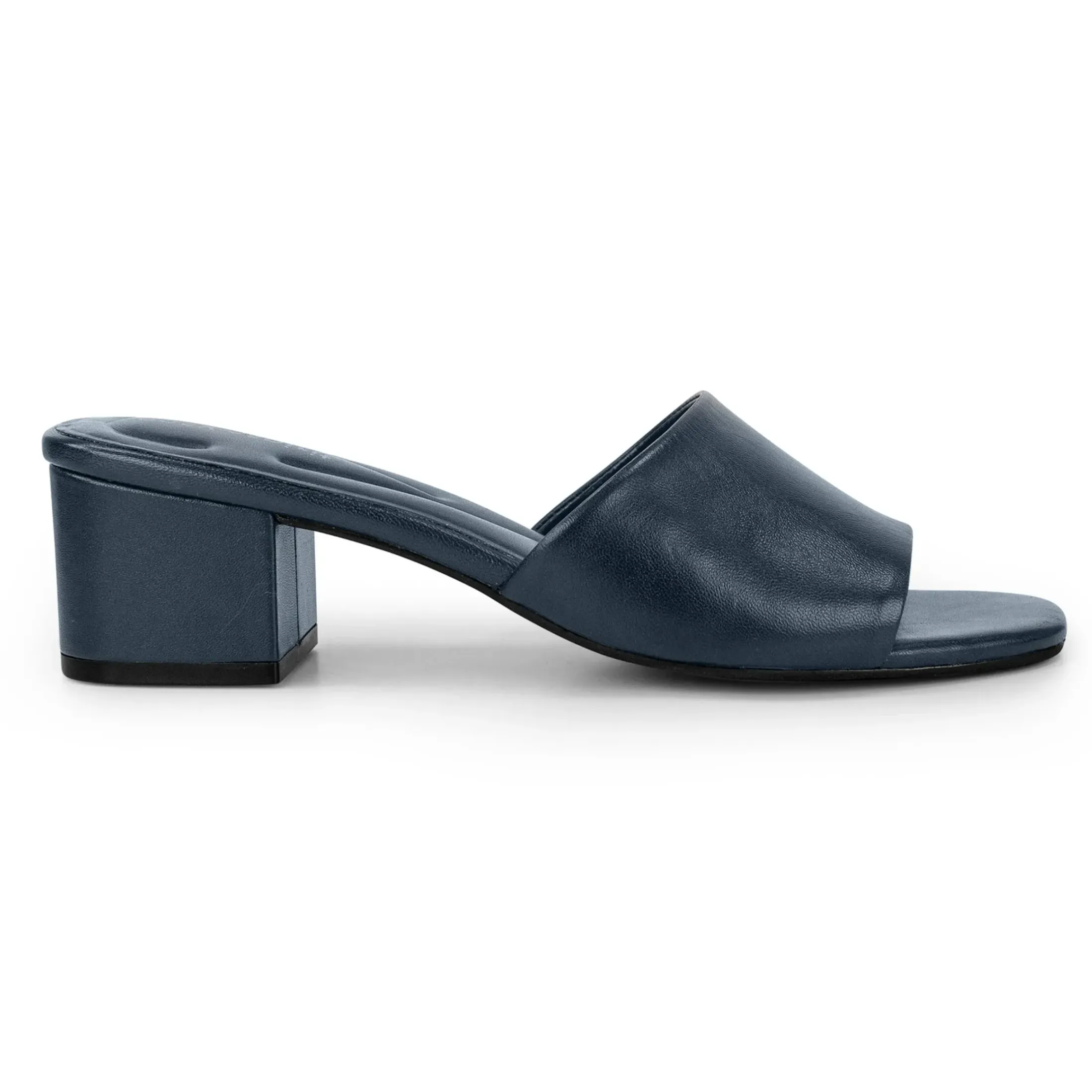 Dress|Sandals>Easy Spirit Fiora Block Heel Slide Sandals Navy Leather