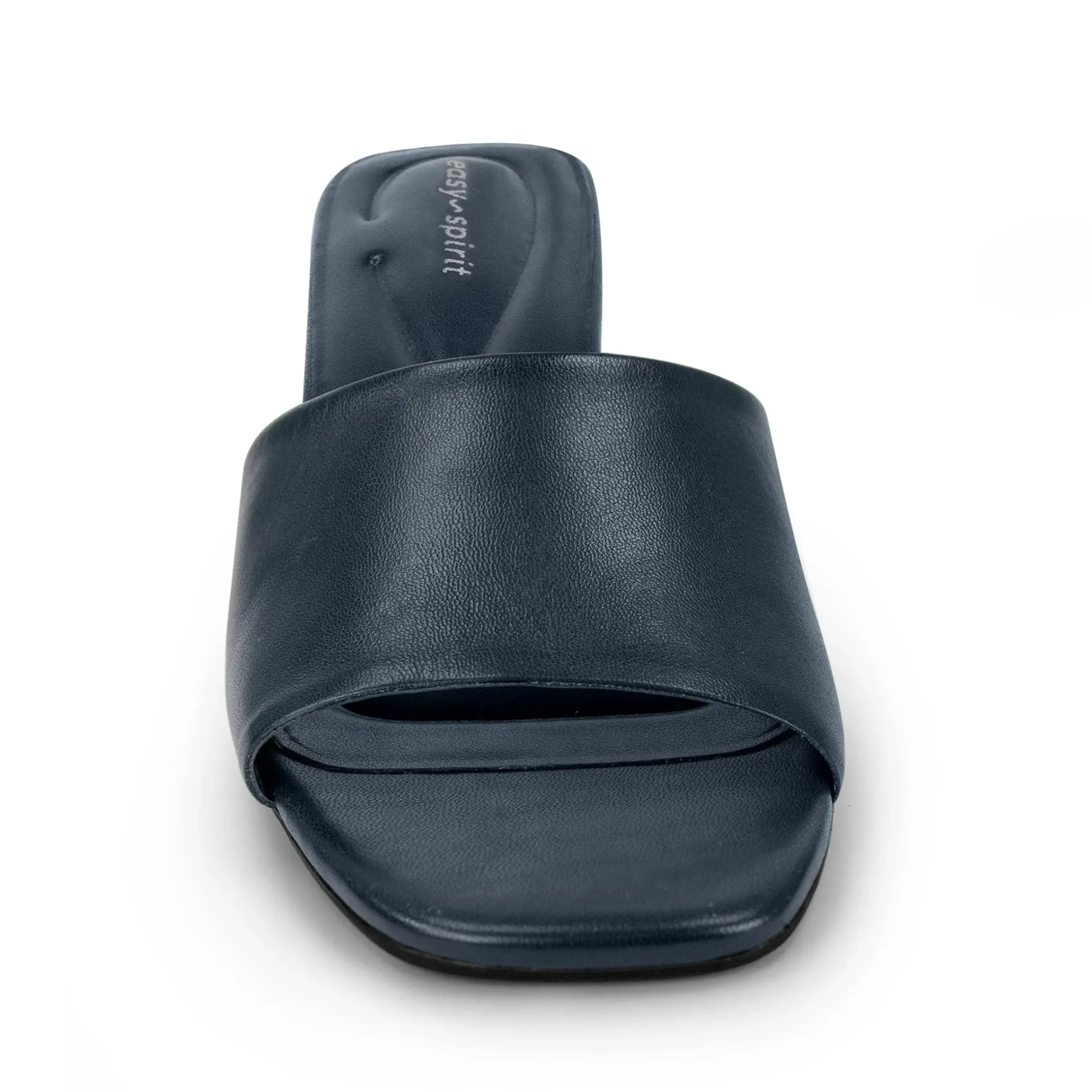Dress|Sandals>Easy Spirit Fiora Block Heel Slide Sandals Navy Leather