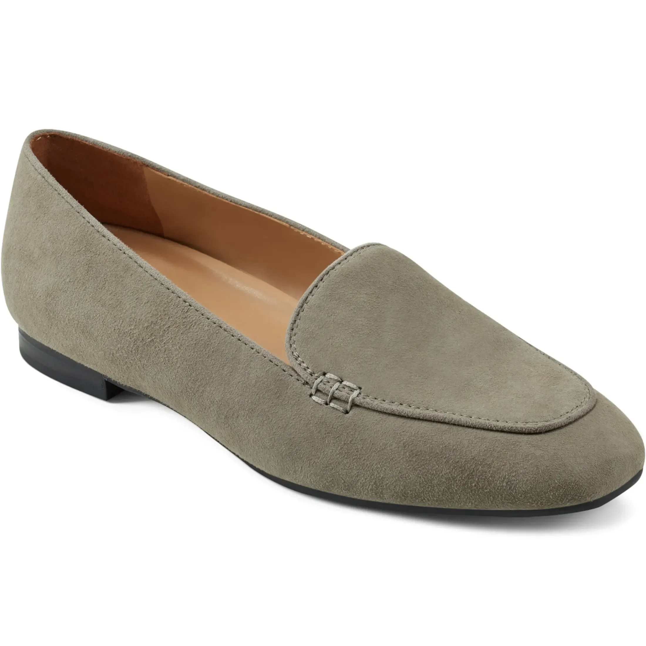 eFlex|eFlex>Easy Spirit Galla Casual Loafers Grey Leather