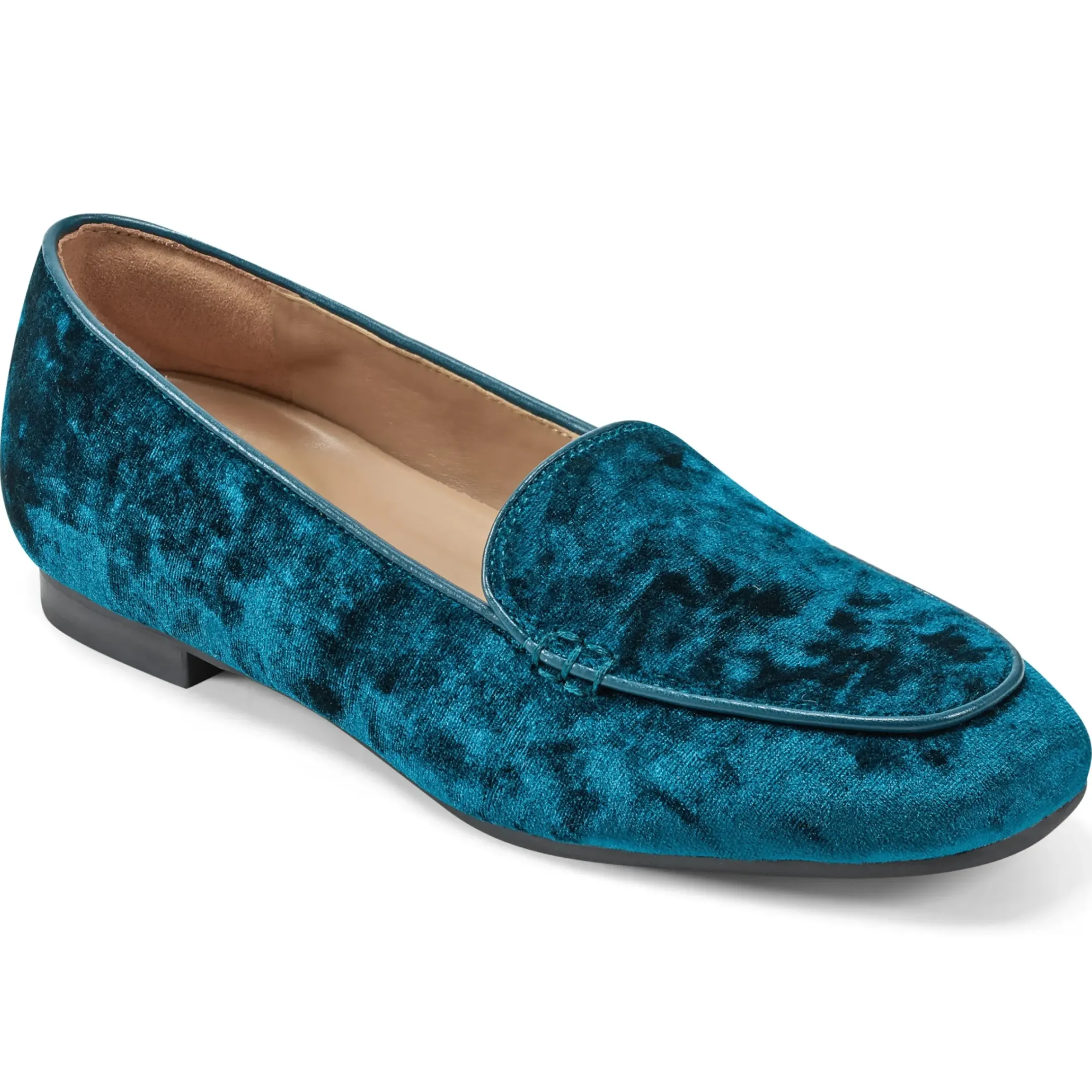 eFlex|eFlex>Easy Spirit Galla Casual Loafers Medium Teal Velvet