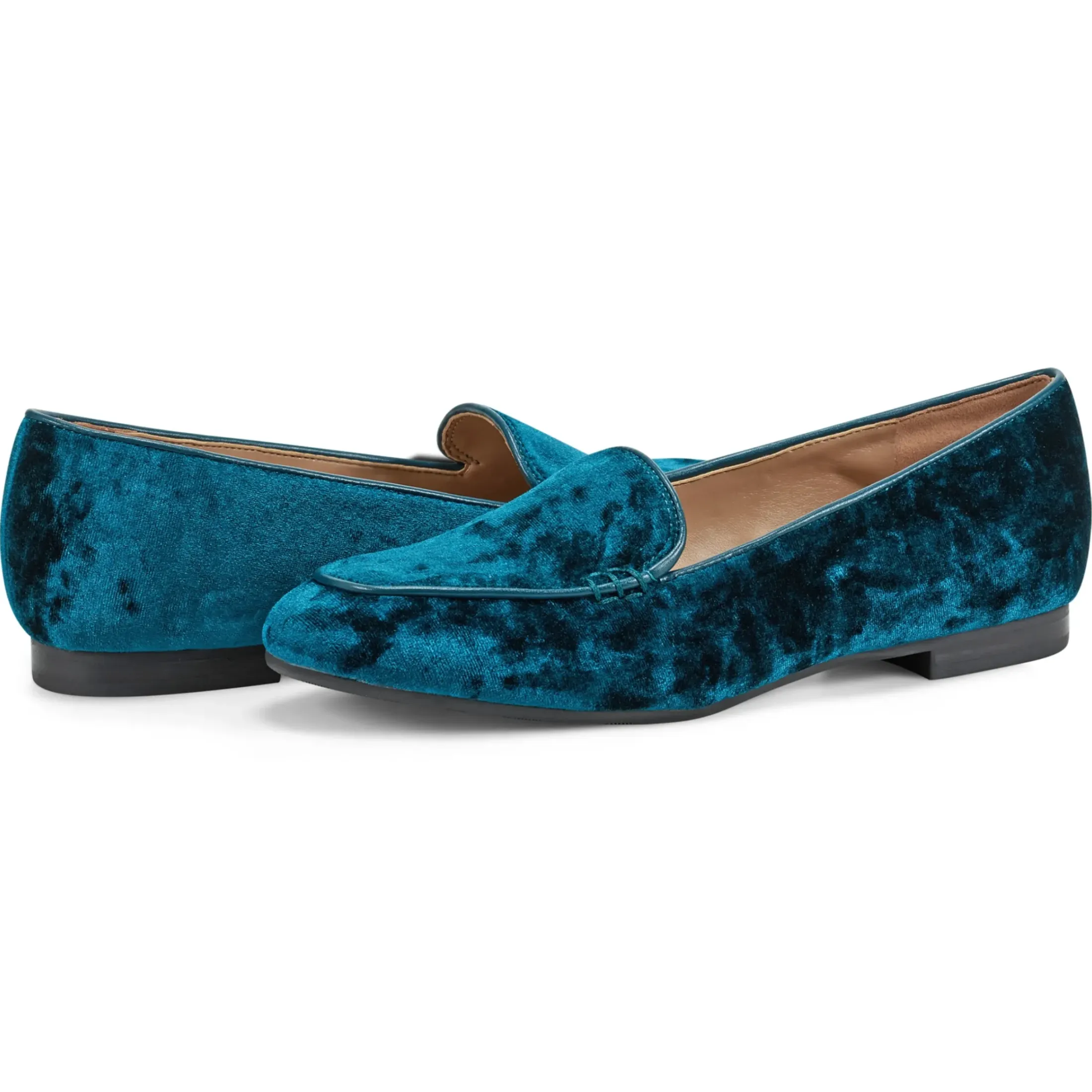 eFlex|eFlex>Easy Spirit Galla Casual Loafers Medium Teal Velvet