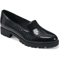 eFlex|eFlex>Easy Spirit Geneva Casual Shoes Black Croco Print