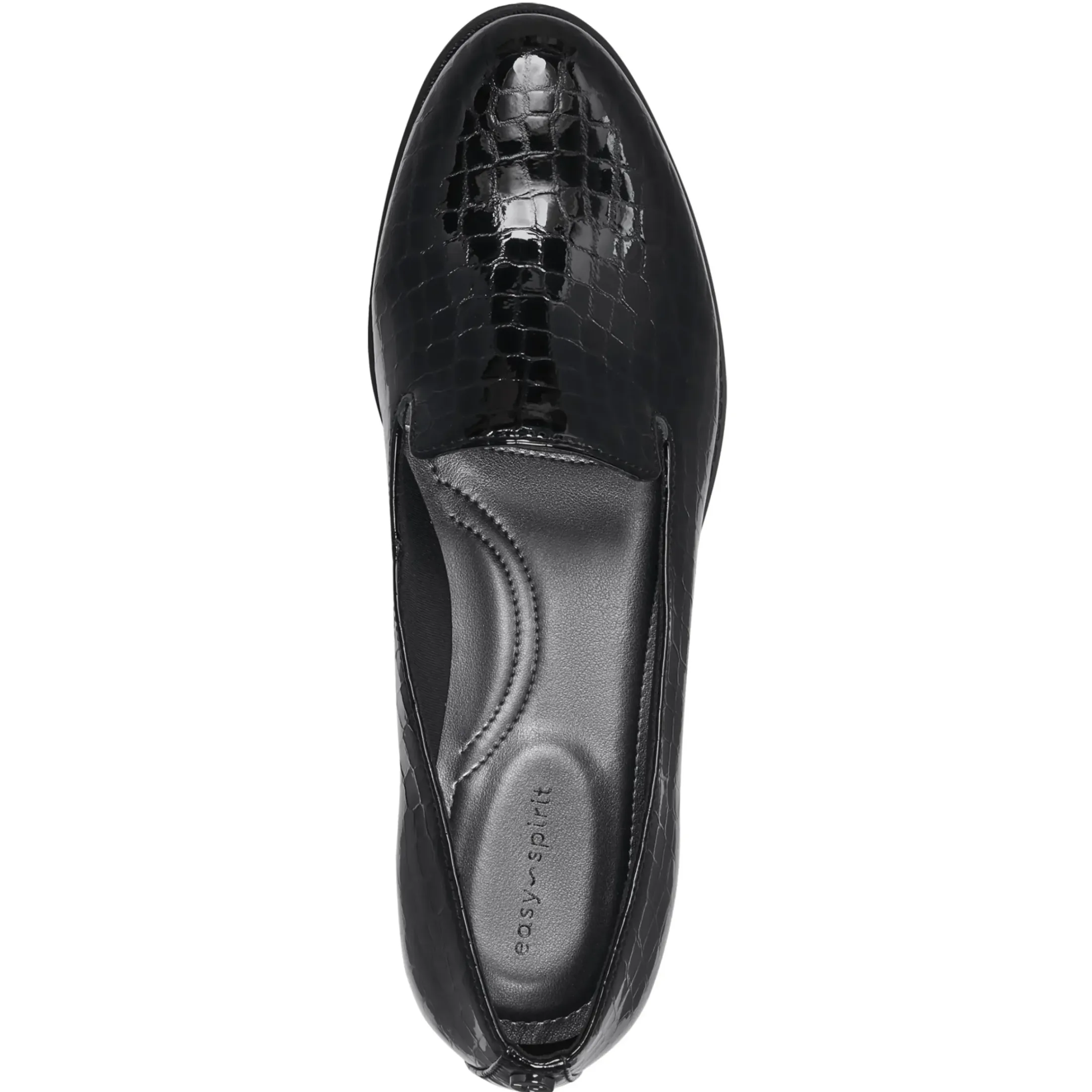 eFlex|eFlex>Easy Spirit Geneva Casual Shoes Black Croco Print